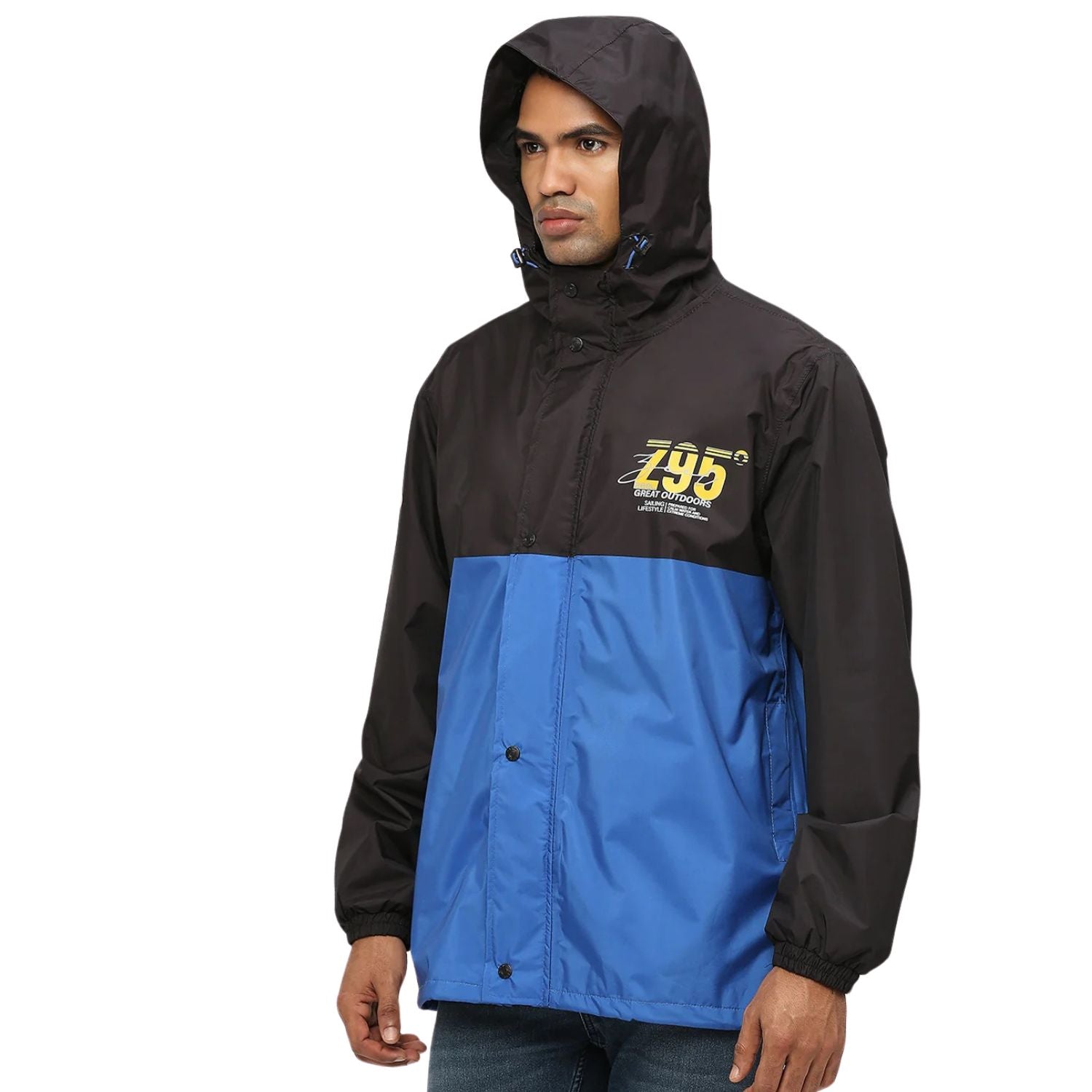 Zeel Outdoor Essential Waterproof Rain Jacket MJ107 for Men & Boys – Lightweight Hooded Raincoat for Monsoon, Travel, Hiking & Daily Use - Best Price online Prokicksports.com