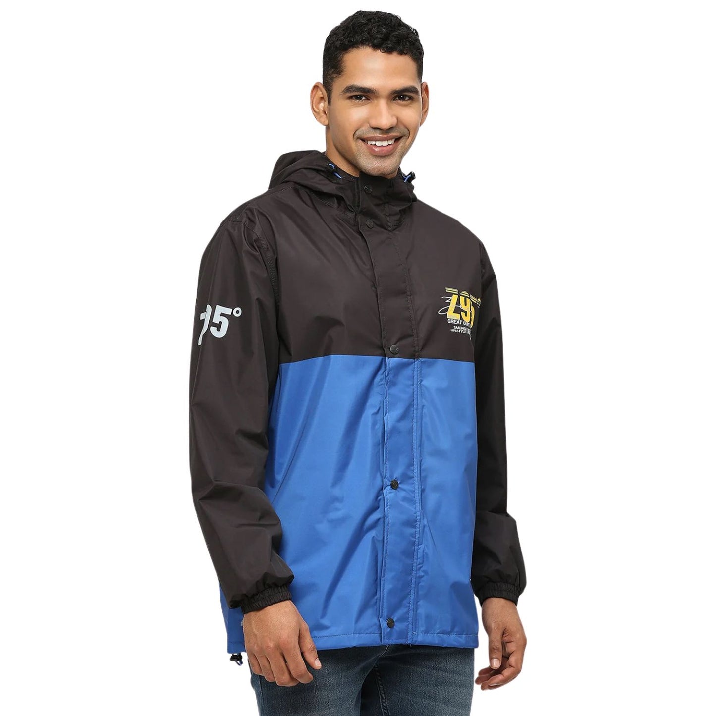Zeel Outdoor Essential Waterproof Rain Jacket MJ107 for Men & Boys – Lightweight Hooded Raincoat for Monsoon, Travel, Hiking & Daily Use - Best Price online Prokicksports.com