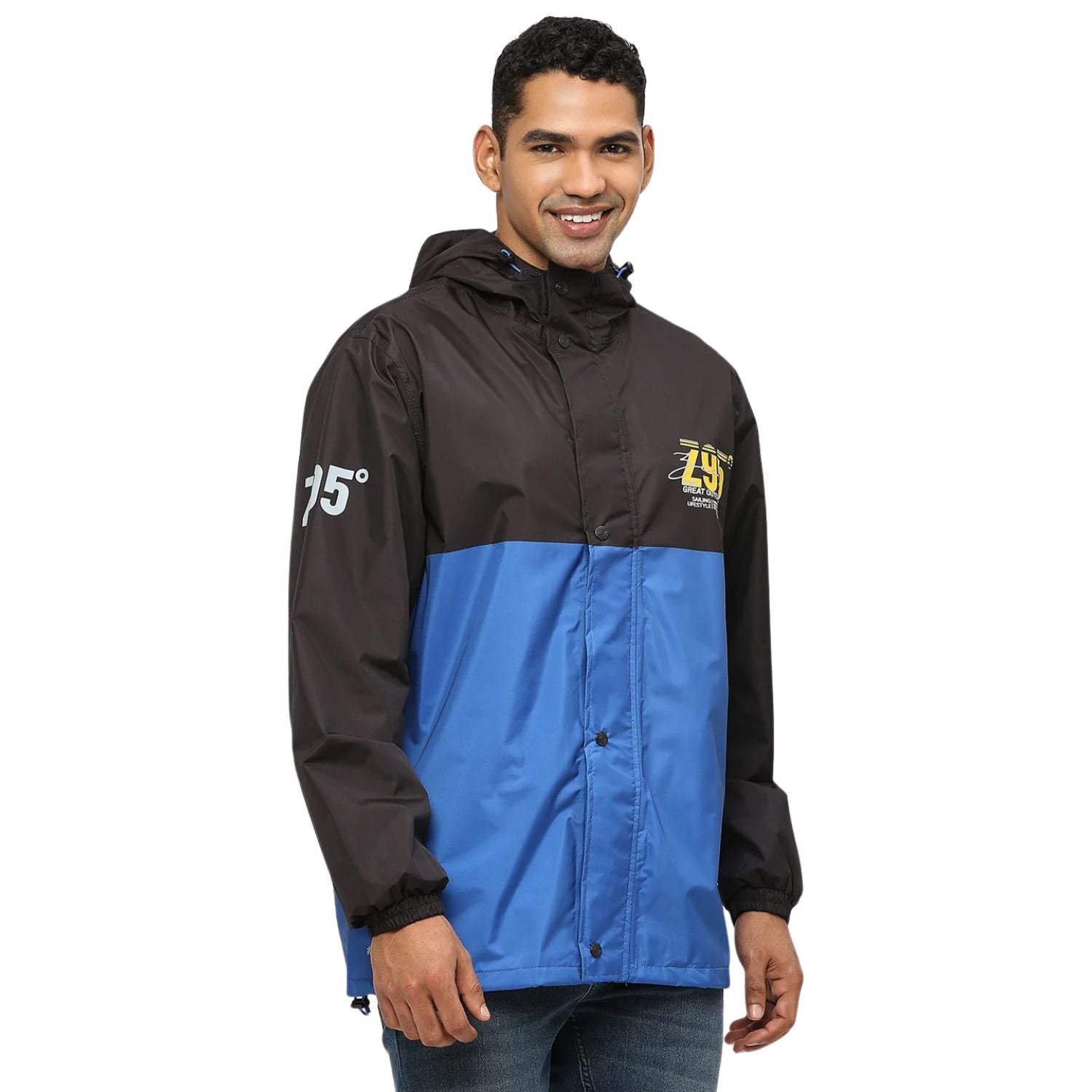 Zeel Outdoor Essential Waterproof Rain Jacket MJ107 for Men & Boys – Lightweight Hooded Raincoat for Monsoon, Travel, Hiking & Daily Use - Best Price online Prokicksports.com