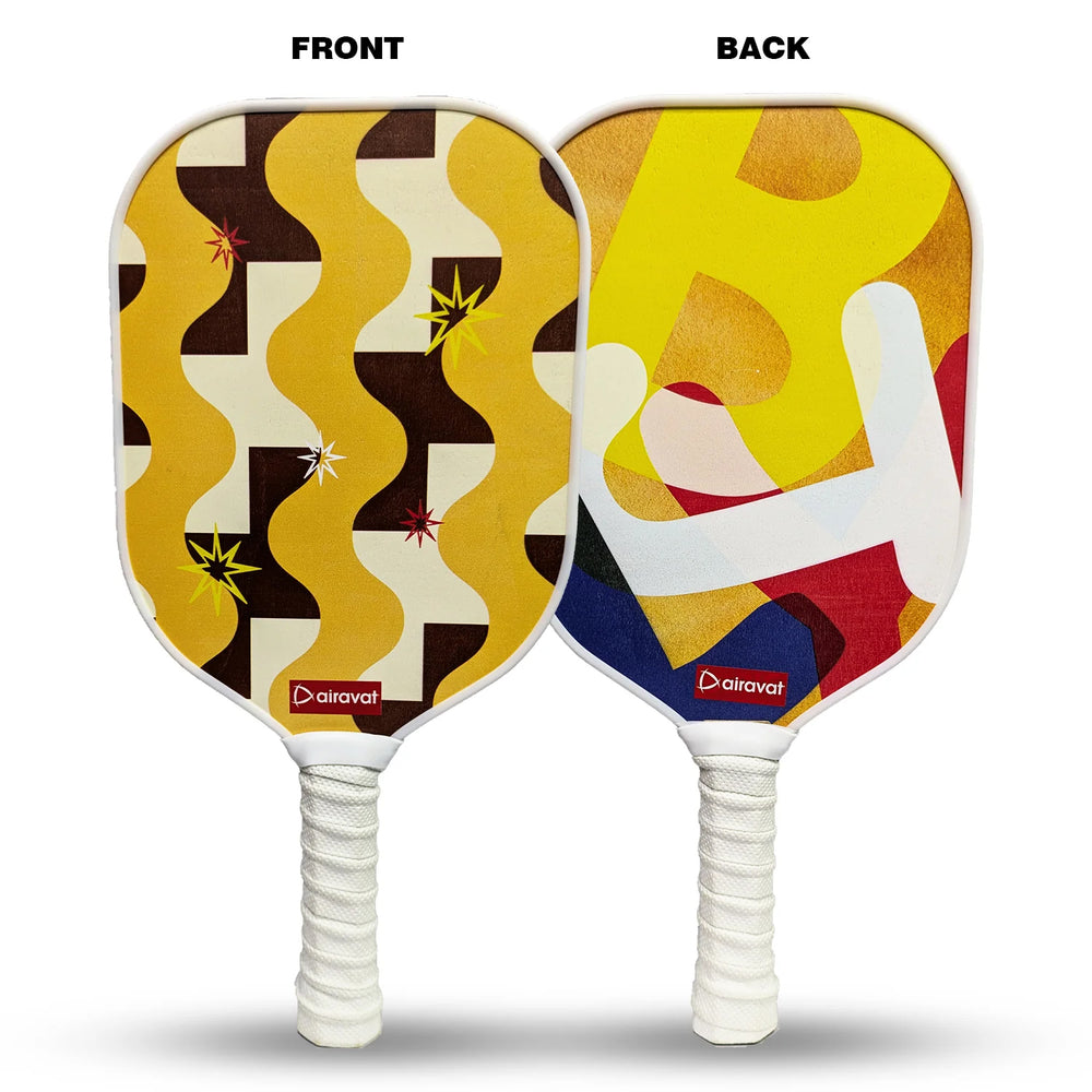 Airavat Blast Wooden Pickleball Paddle Set (Combo of 2 Pc Pickleball Paddles, 2 Pc Balls & 1 Premium Pickle Bag) - Best Price online Prokicksports.com