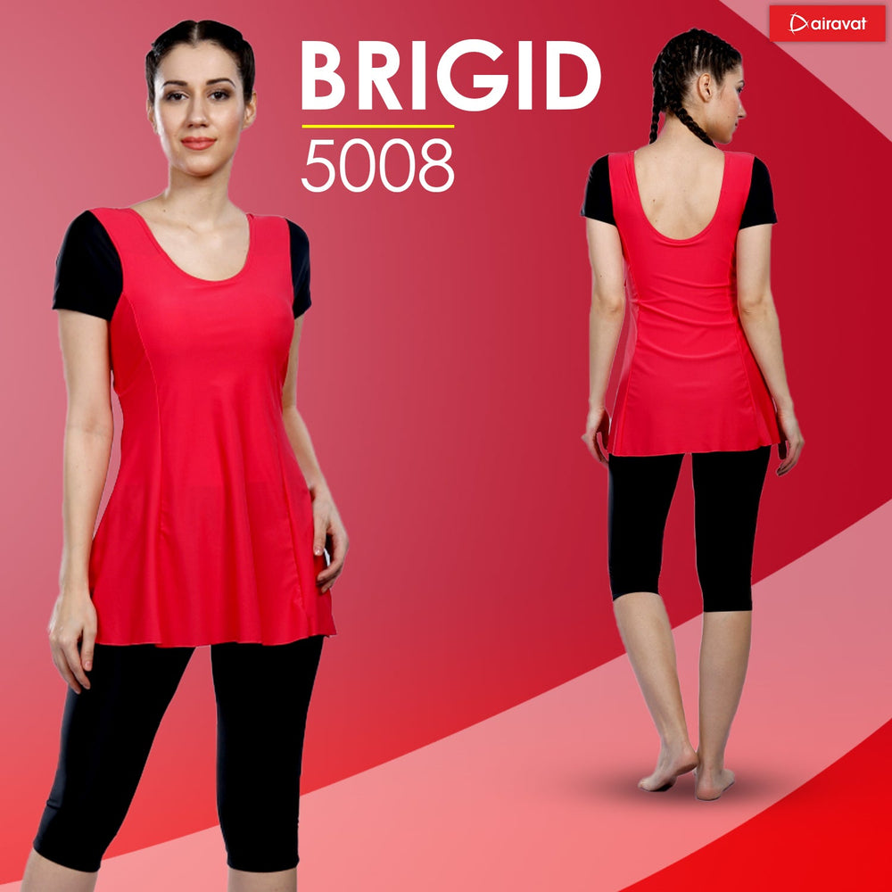 Airavat Brigid 5008 Women’s Swimming Frocksuit – Modest Full-Cover Swimwear with Skirt Design for Pool, Beach, Water Sports & Training Use - Best Price online Prokicksports.com