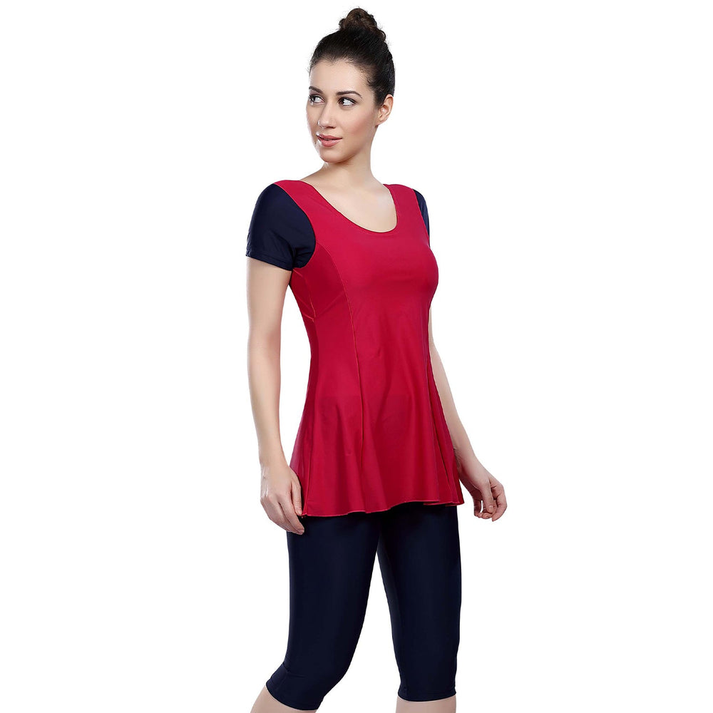 Airavat Brigid 5008 Women’s Swimming Frocksuit – Modest Full-Cover Swimwear with Skirt Design for Pool, Beach, Water Sports & Training Use - Best Price online Prokicksports.com
