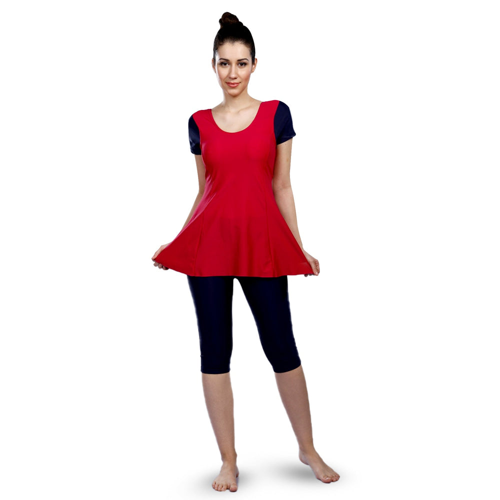 Airavat Brigid 5008 Women’s Swimming Frocksuit – Modest Full-Cover Swimwear with Skirt Design for Pool, Beach, Water Sports & Training Use - Best Price online Prokicksports.com