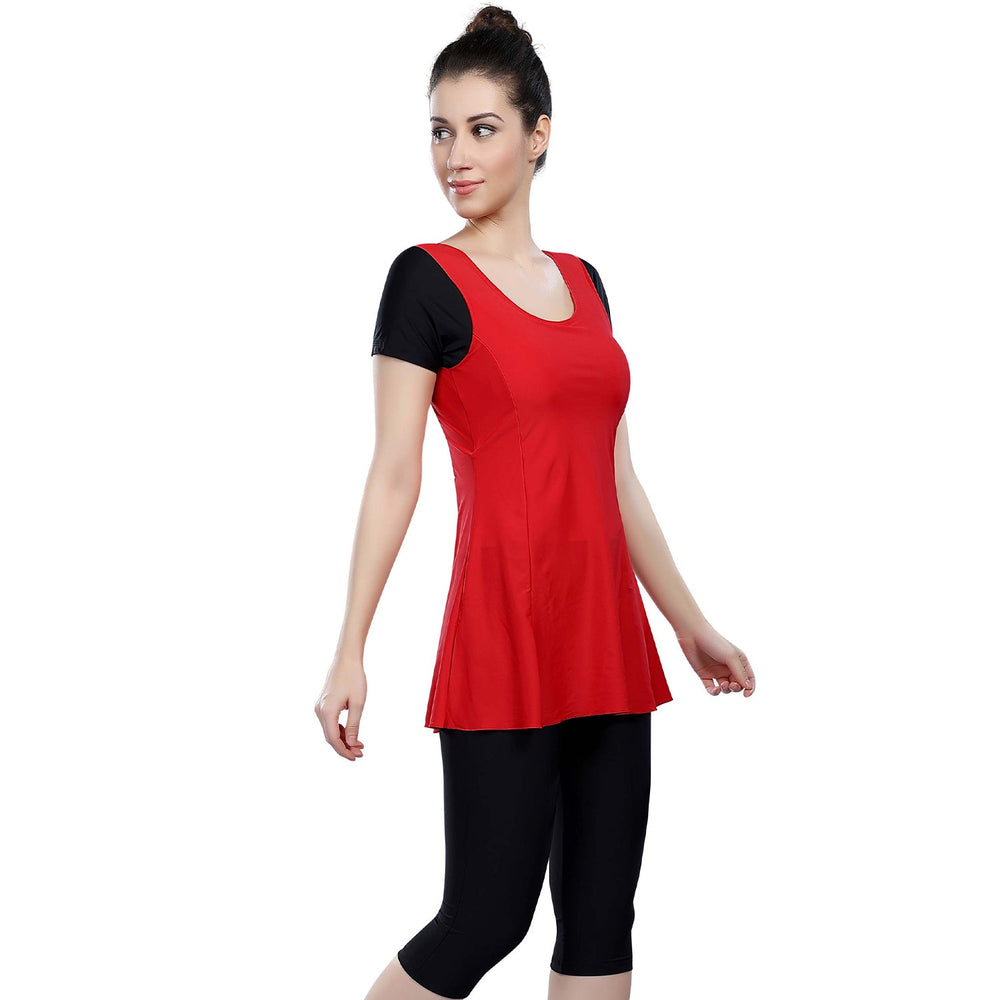 Airavat Brigid 5008 Women’s Swimming Frocksuit – Modest Full-Cover Swimwear with Skirt Design for Pool, Beach, Water Sports & Training Use - Best Price online Prokicksports.com