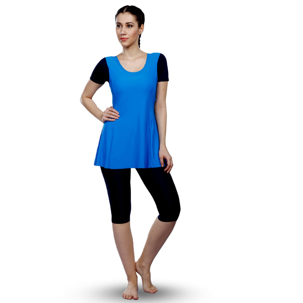 Airavat Brigid 5008 Women’s Swimming Frocksuit – Modest Full-Cover Swimwear with Skirt Design for Pool, Beach, Water Sports & Training Use