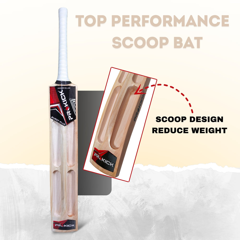 Prokick Burst Plus Kashmir Willow Scoop Cricket Tennis Ball Bat - Best Price online Prokicksports.com