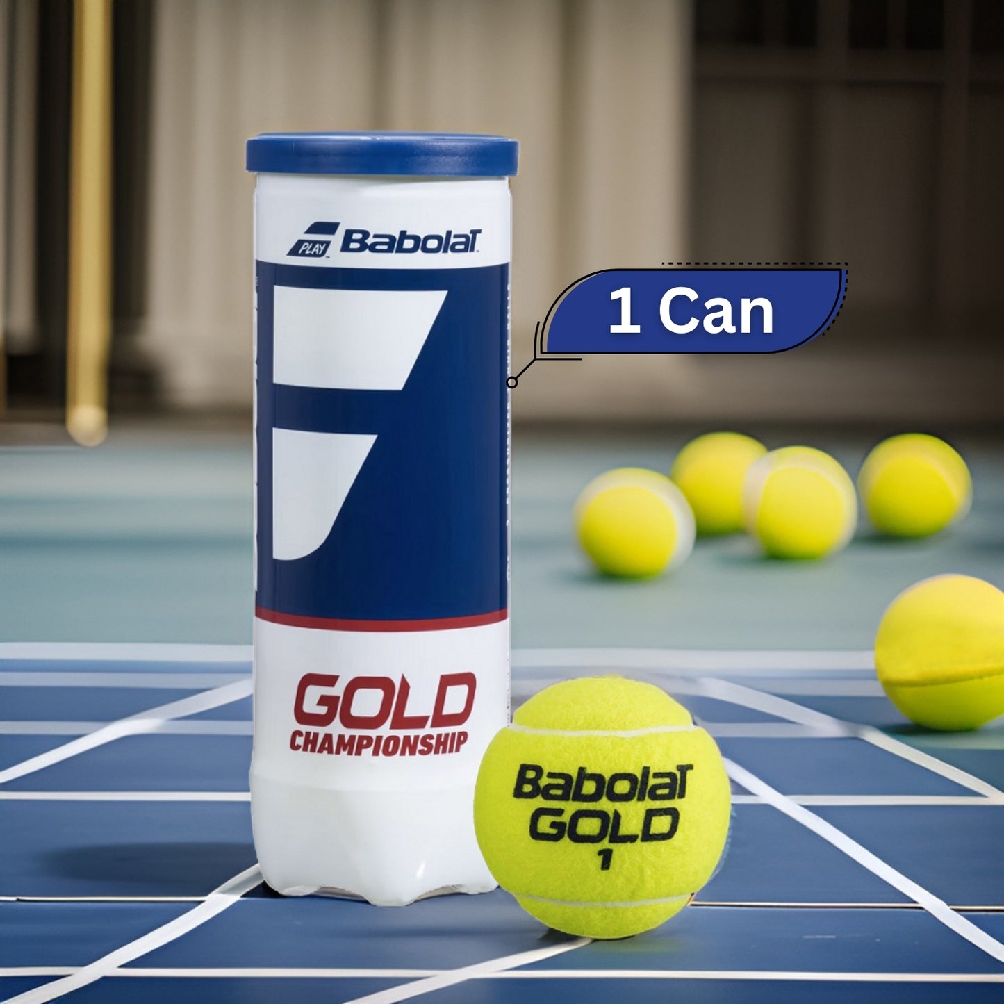Babolat Gold Championship X3 Tennis Balls Can (1 Can) - Best Price online Prokicksports.com