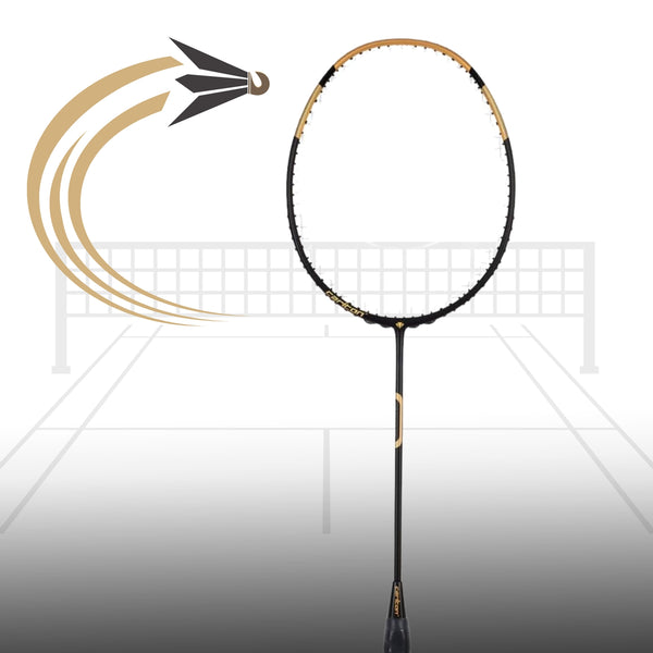 Carlton Zero 007i Unstrung Badminton Racket – Lightweight Graphite Frame for Precision, Power & Speed | Black Matt | For Intermediate to Advanced Players