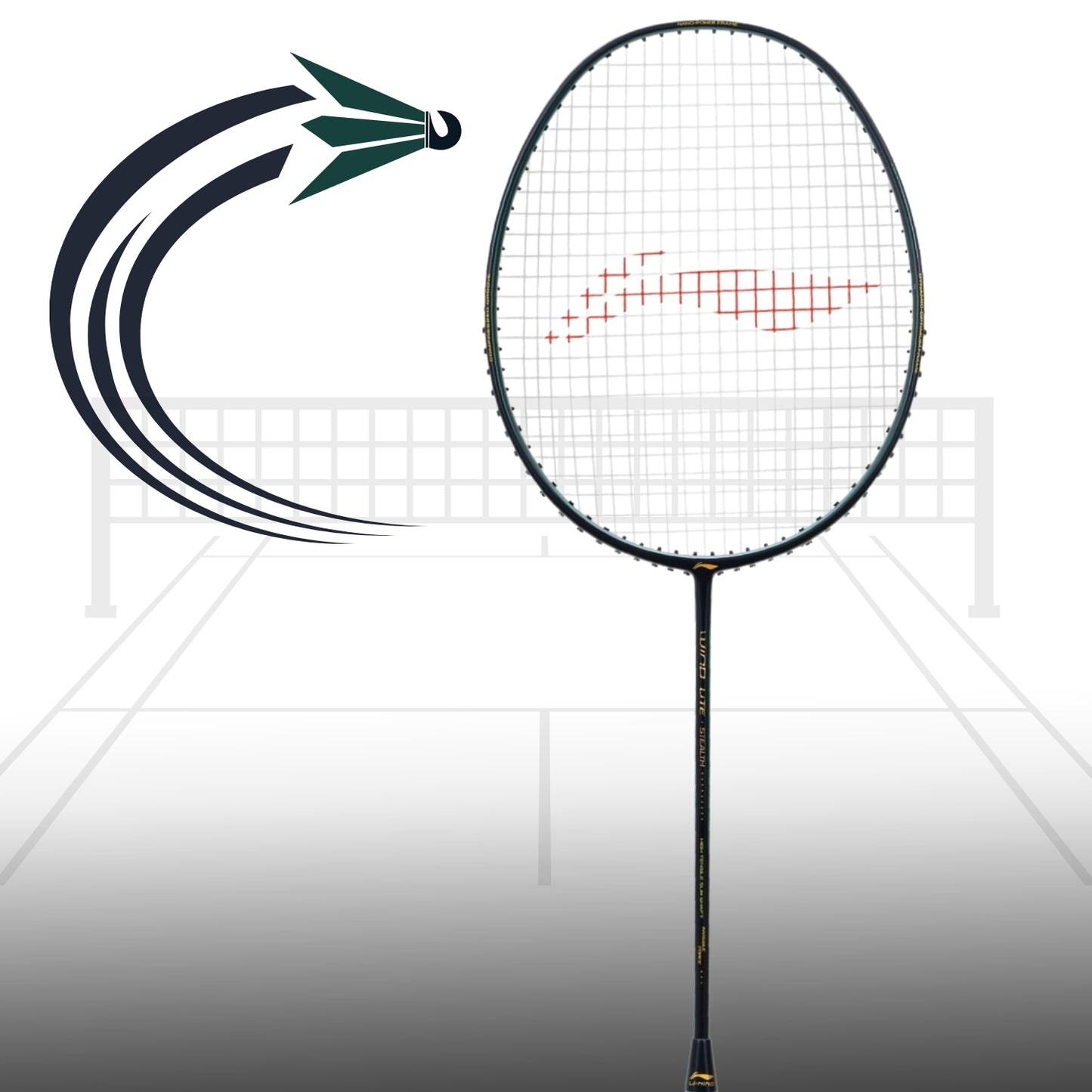Li-Ning Wind Lite Stealth Strung Badminton Racket - 79 Grams - Best Price online Prokicksports.com