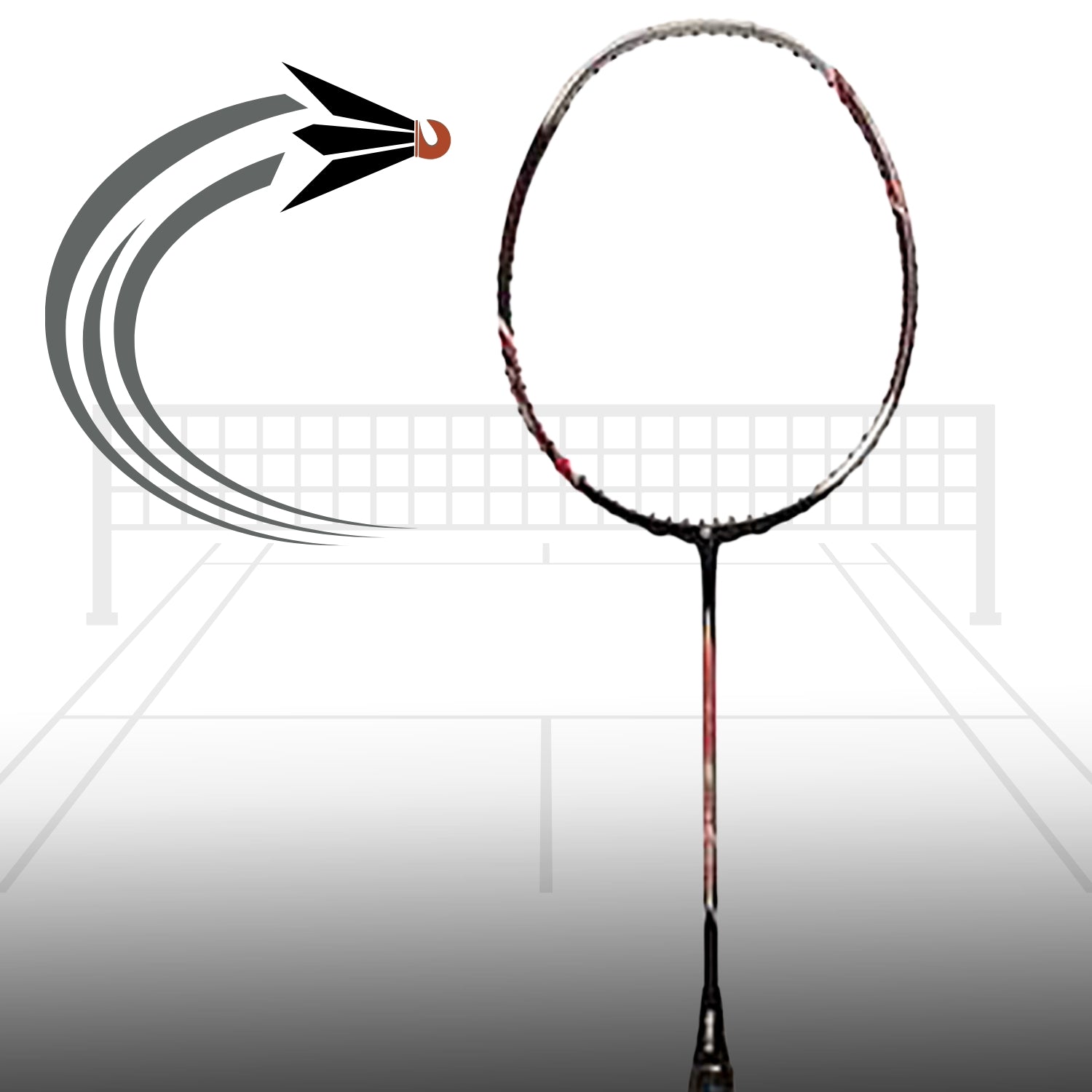 APACS Turbo Power 996 Graphite Badminton Racquet – Unstrung, 38 LBS Mega Tension, Lightweight Smash Control Racquet with Full Cover for All-Round Play - Best Price online Prokicksports.com
