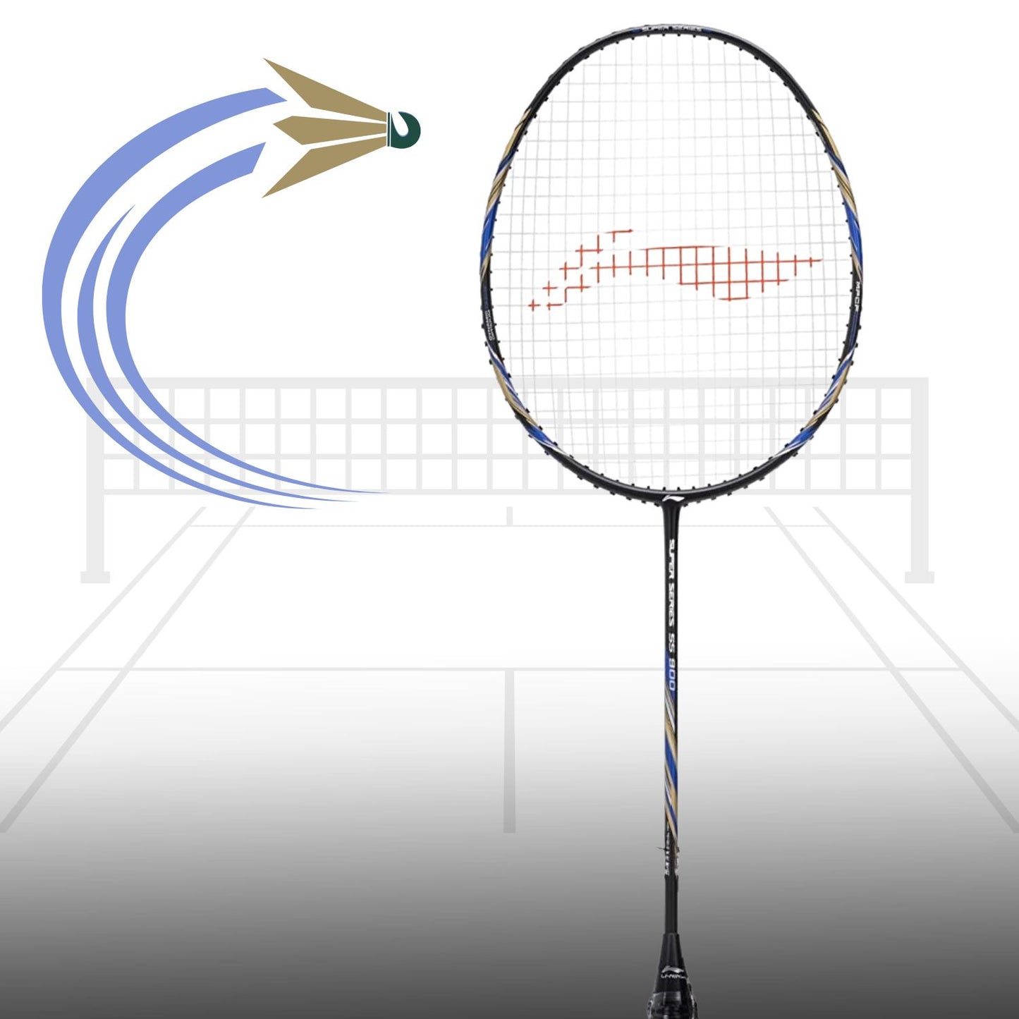 Li-Ning Super Series SS900 Strung Badminton Racquet - Black/Blue - Best Price online Prokicksports.com