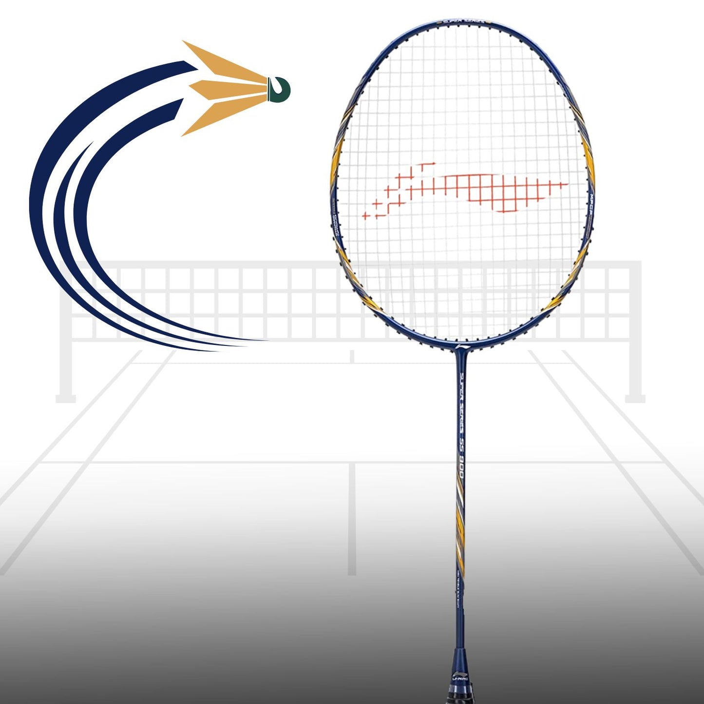 Li-Ning Super Series SS900 Strung Badminton Racquet - Navy/Gold - Best Price online Prokicksports.com