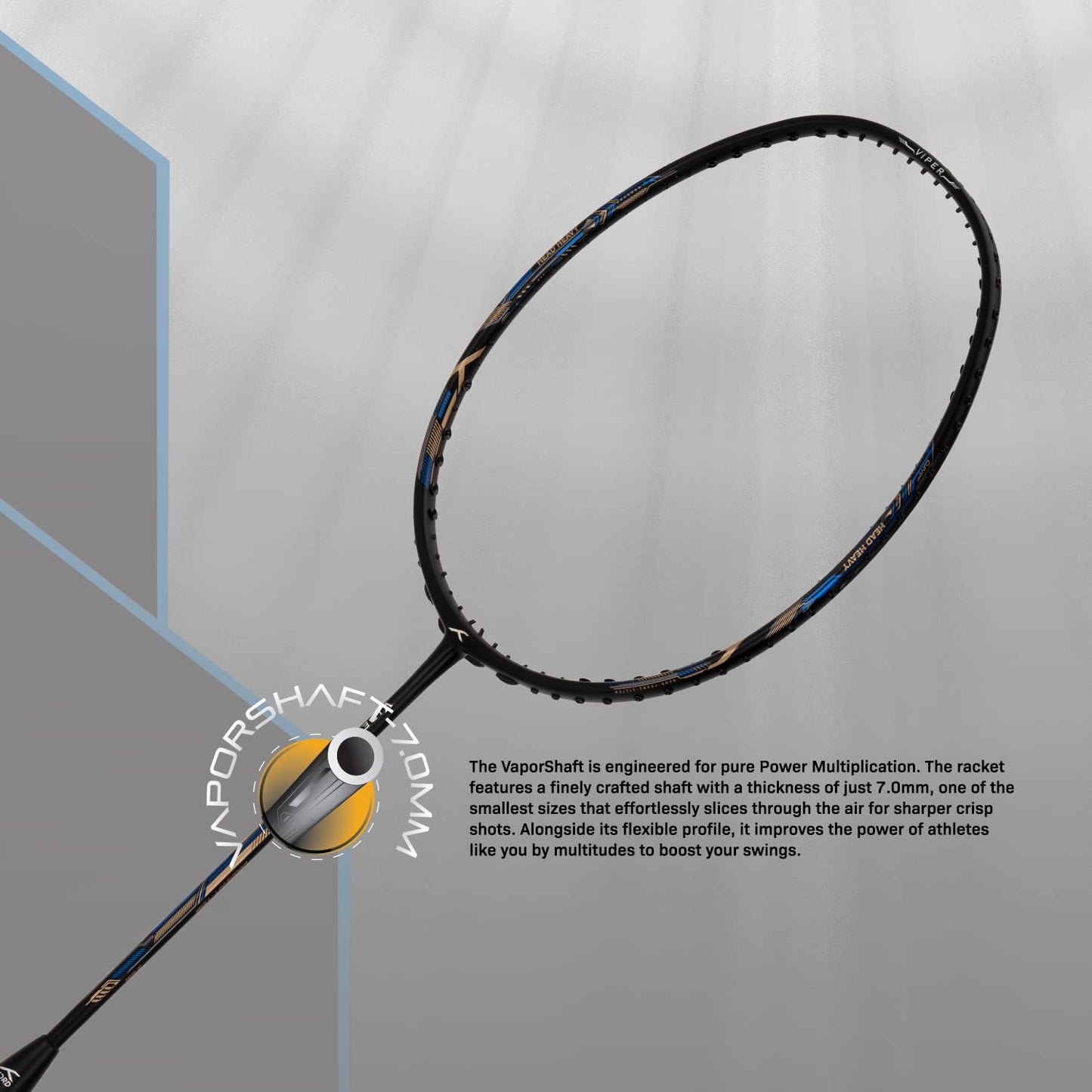 Hundred Viper 900 Carbon Fibre Strung Badminton Racquet - Best Price online Prokicksports.com
