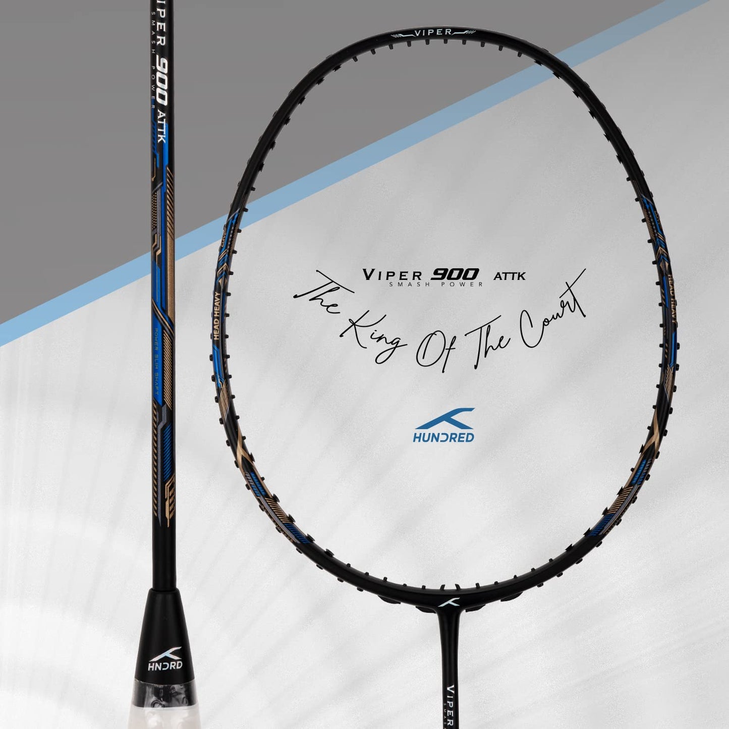 Hundred Viper 900 Carbon Fibre Strung Badminton Racquet - Best Price online Prokicksports.com
