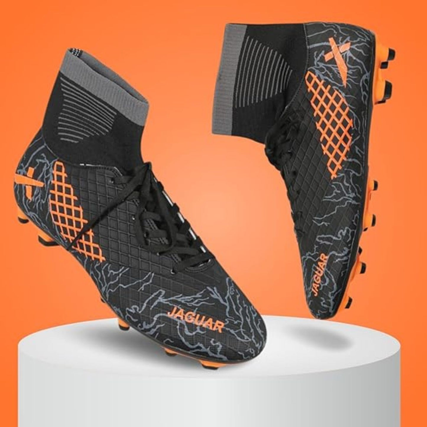 Vector X Jaguar Football Shoes | PU Synthetic Upper | Lightweight Studded Design | Enhanced Comfort | Multi-Surface Traction - Best Price online Prokicksports.com
