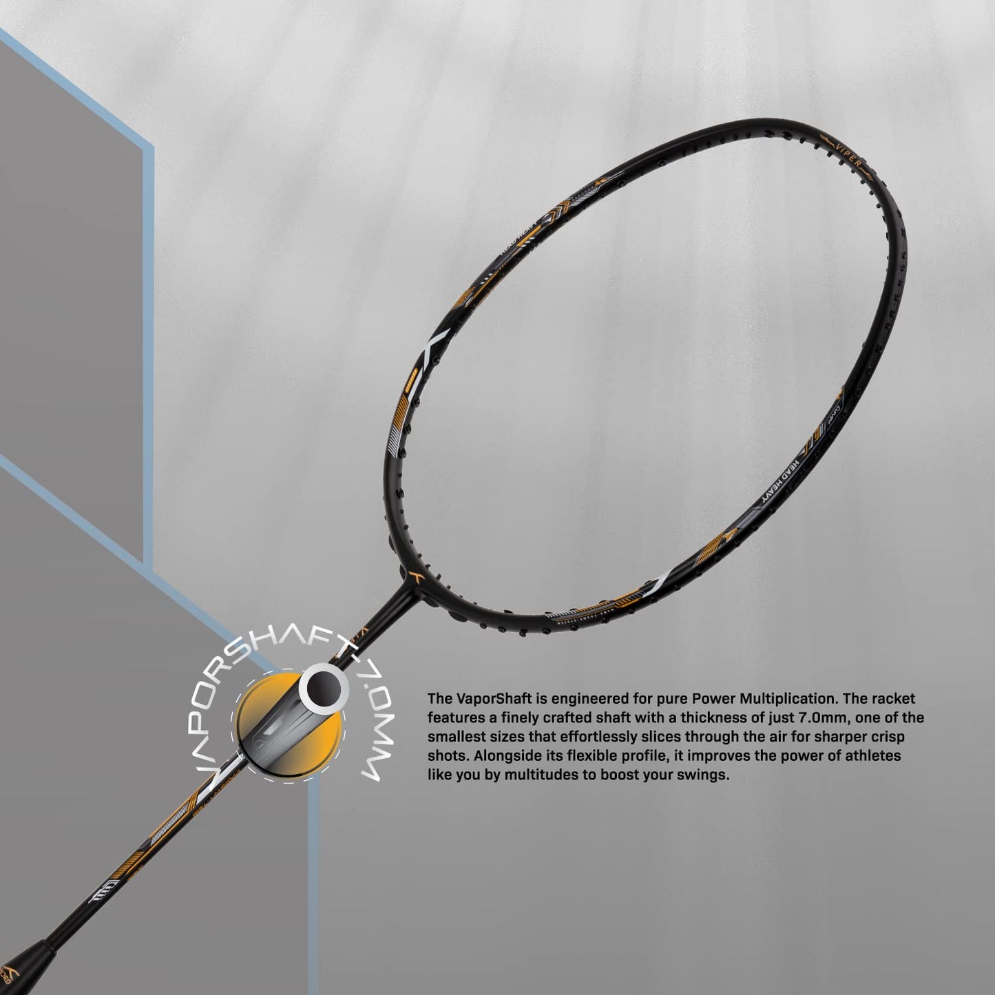 Hundred Viper 900 Carbon Fibre Strung Badminton Racquet - Best Price online Prokicksports.com