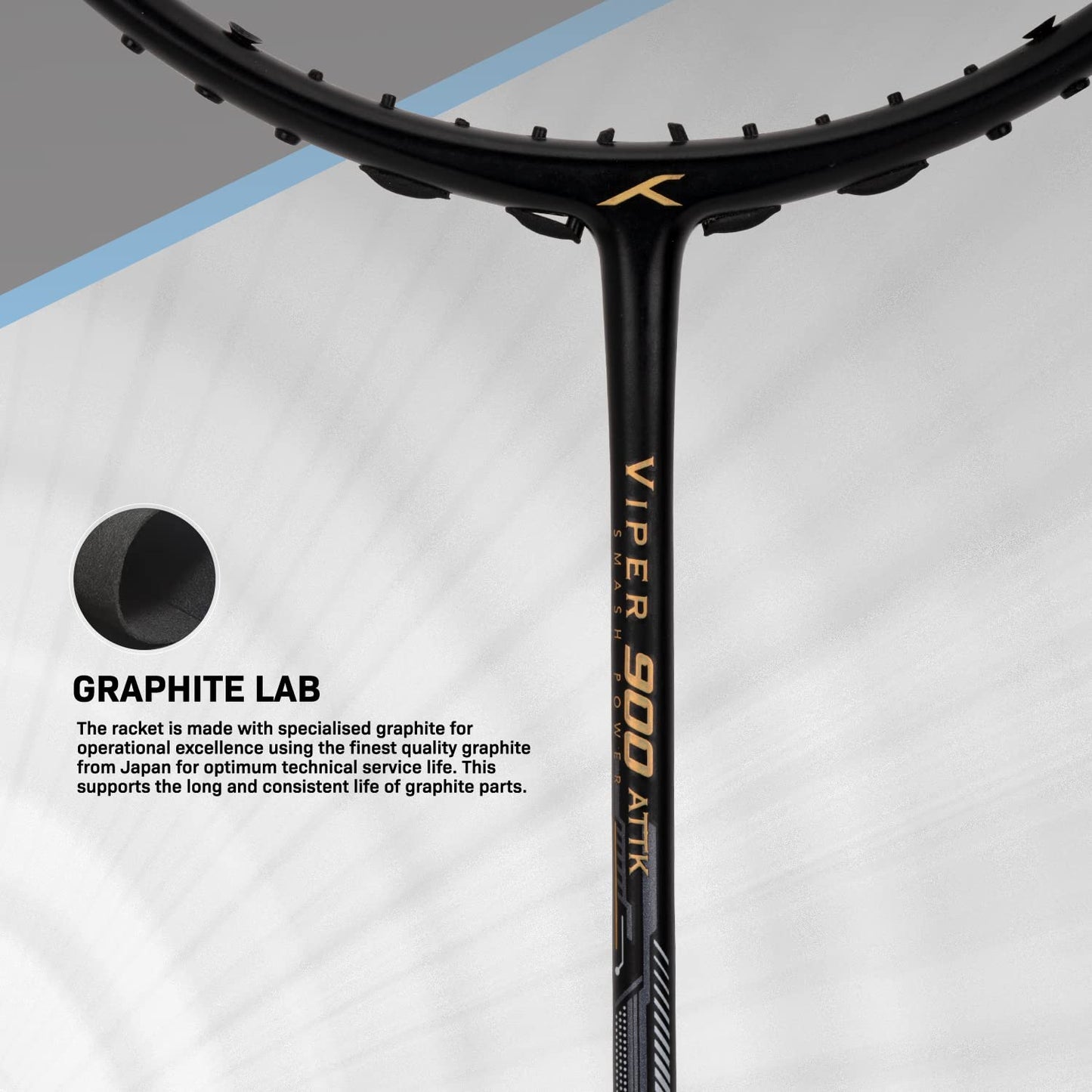 Hundred Viper 900 Carbon Fibre Strung Badminton Racquet - Best Price online Prokicksports.com