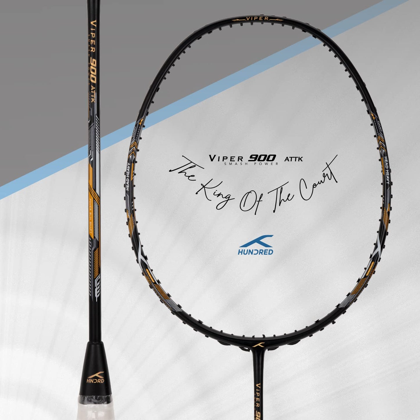 Hundred Viper 900 Carbon Fibre Strung Badminton Racquet - Best Price online Prokicksports.com