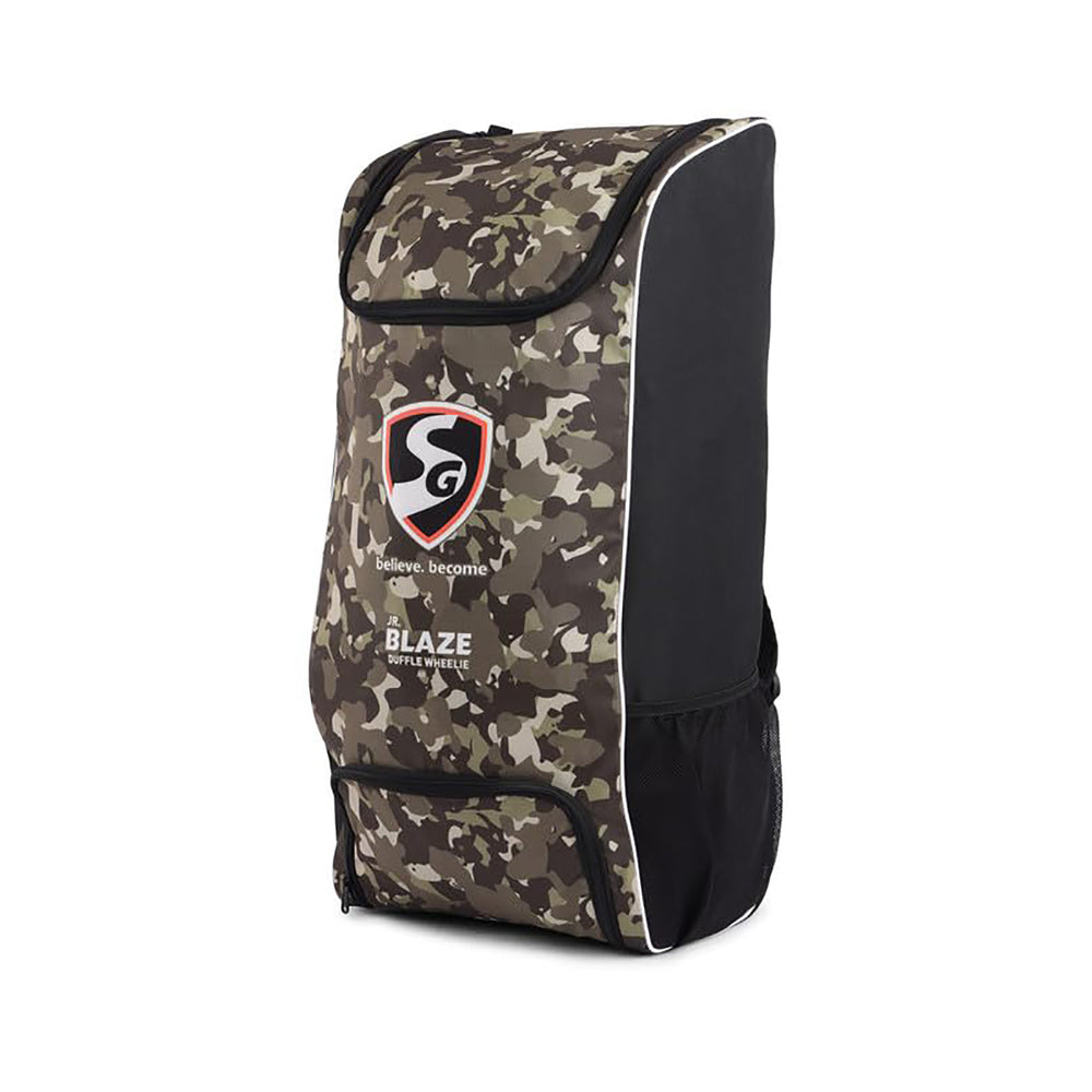 SG Blaze Junior Duffle Wheelie Cricket Kit Bag – Kids Cricket Bag with Trolley Wheels, Bat Compartment, Backpack Straps, and Durable Lightweight Design - Best Price online Prokicksports.com