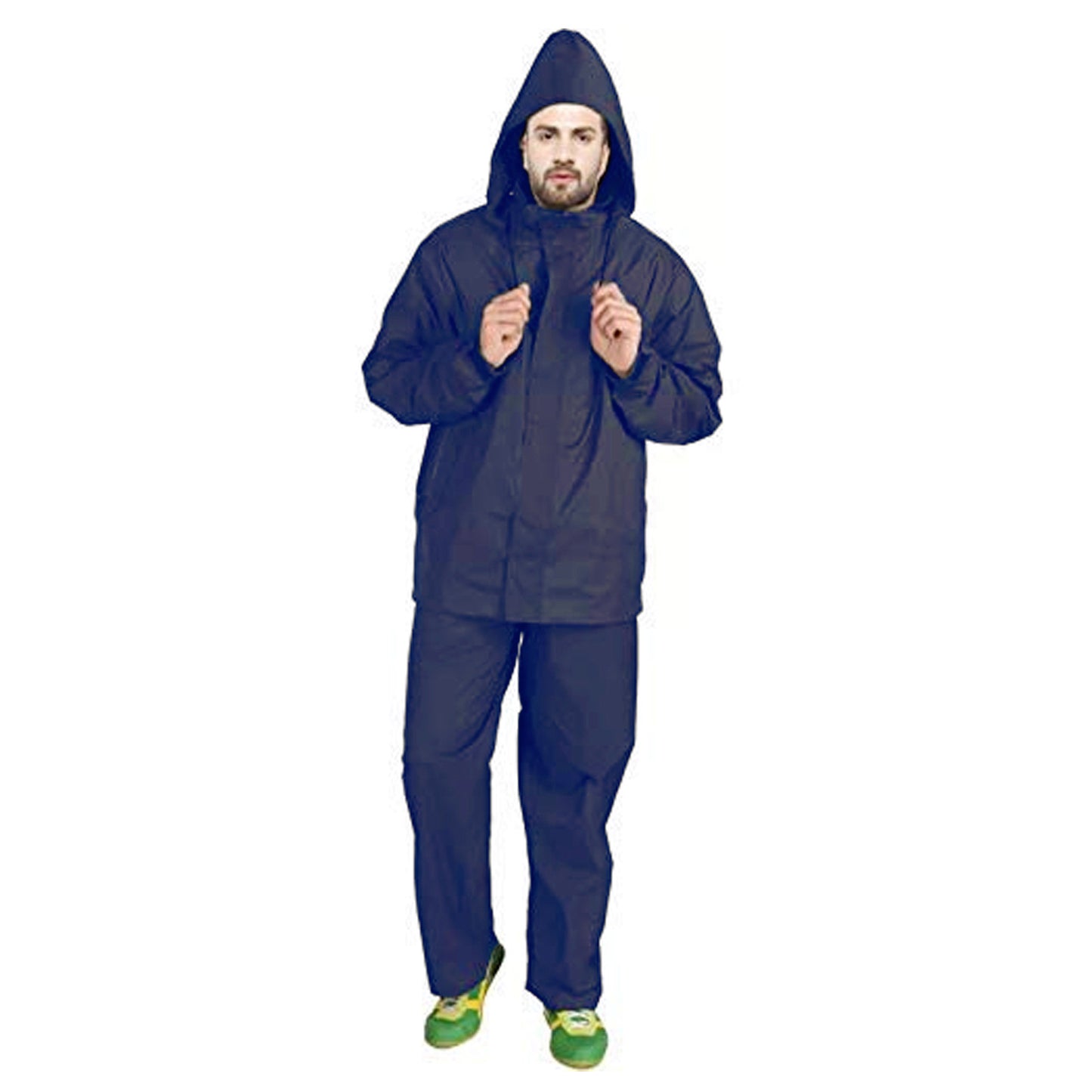Prokick Figo Mens Rain Suit (Waterproof Jacket with Hood, Pant and Carrying Pouch) - Best Price online Prokicksports.com