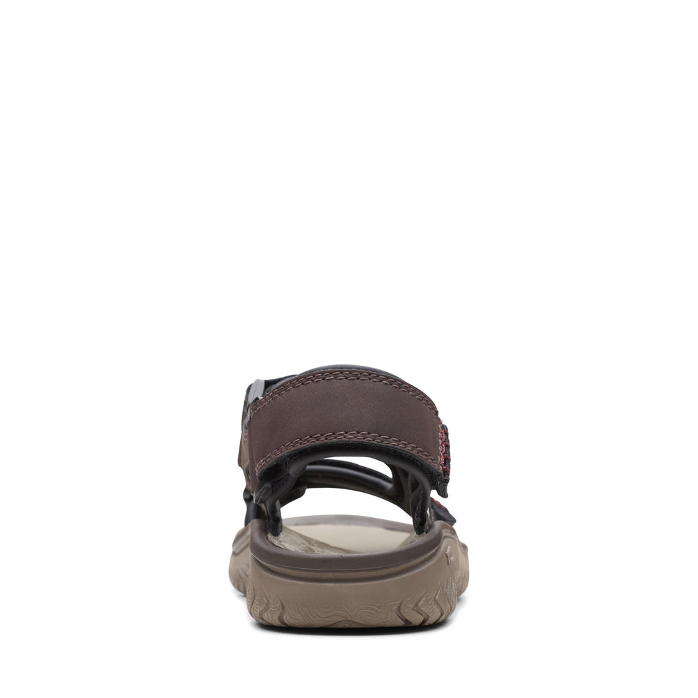 Clarks Men's Synthetic Floater Sandals (Brown) – Casual Block Heel Sandals with EVA Sole & Hook-and-Loop Closure| 9 UK