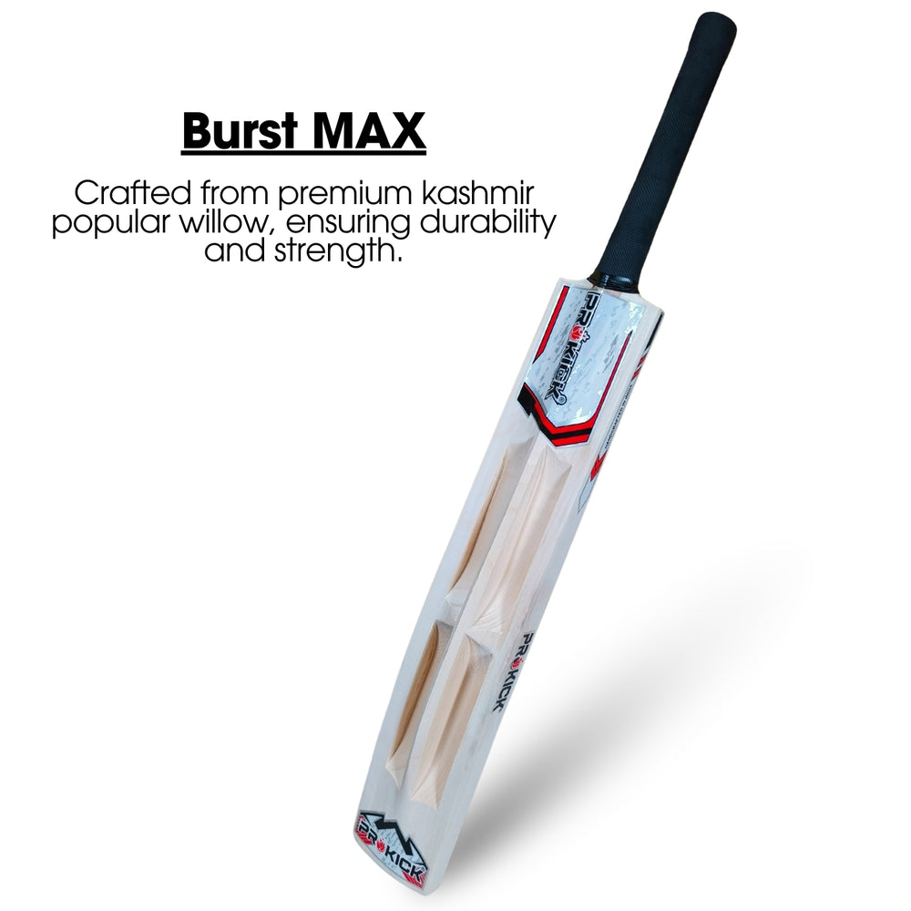 Prokick Burst Max Kashmir Popular Willow Cricket Tennis Ball Bat - Best Price online Prokicksports.com