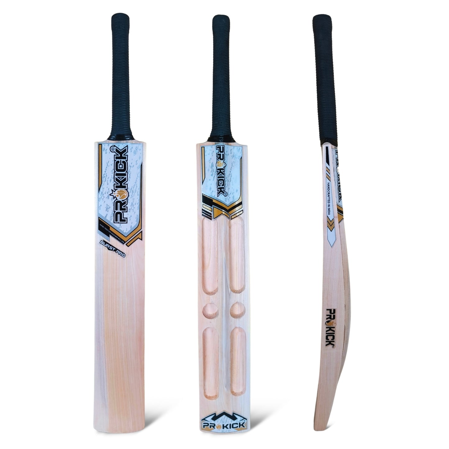 Prokick Burst Pro Double Blade Kashmir Willow Scoop Tennis Ball Bat - Best Price online Prokicksports.com