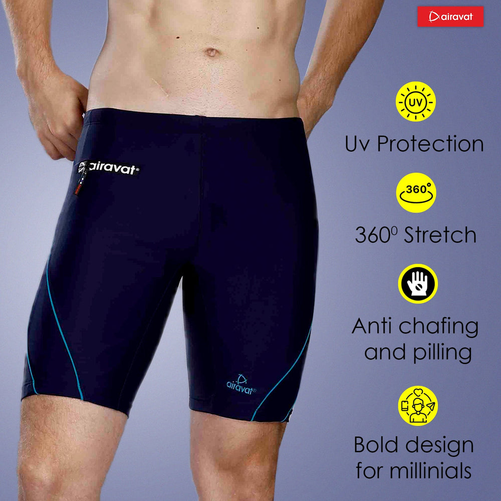 Airavat Calder 1510 Men's Swimming Jammer | Quick-Dry, Chlorine-Resistant & Stretchable Fabric | Performance Swimwear - Best Price online Prokicksports.com