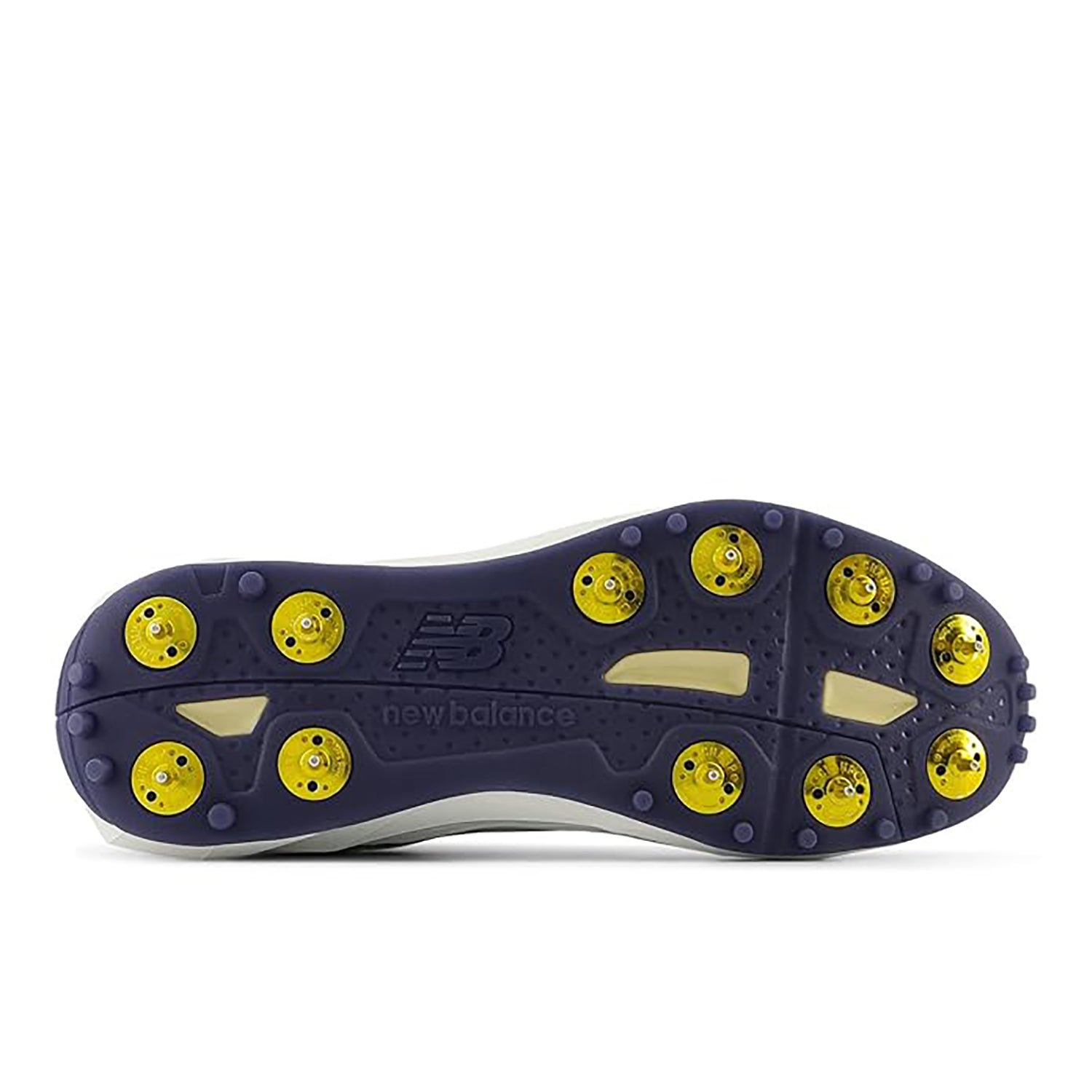 New Balance CK10GN6 Standard Metal Spike Cricket Shoes, White/Navy – Lightweight Pro-Level Footwear for Batting, Fielding, and Fast Bowling Performance - Best Price online Prokicksports.com