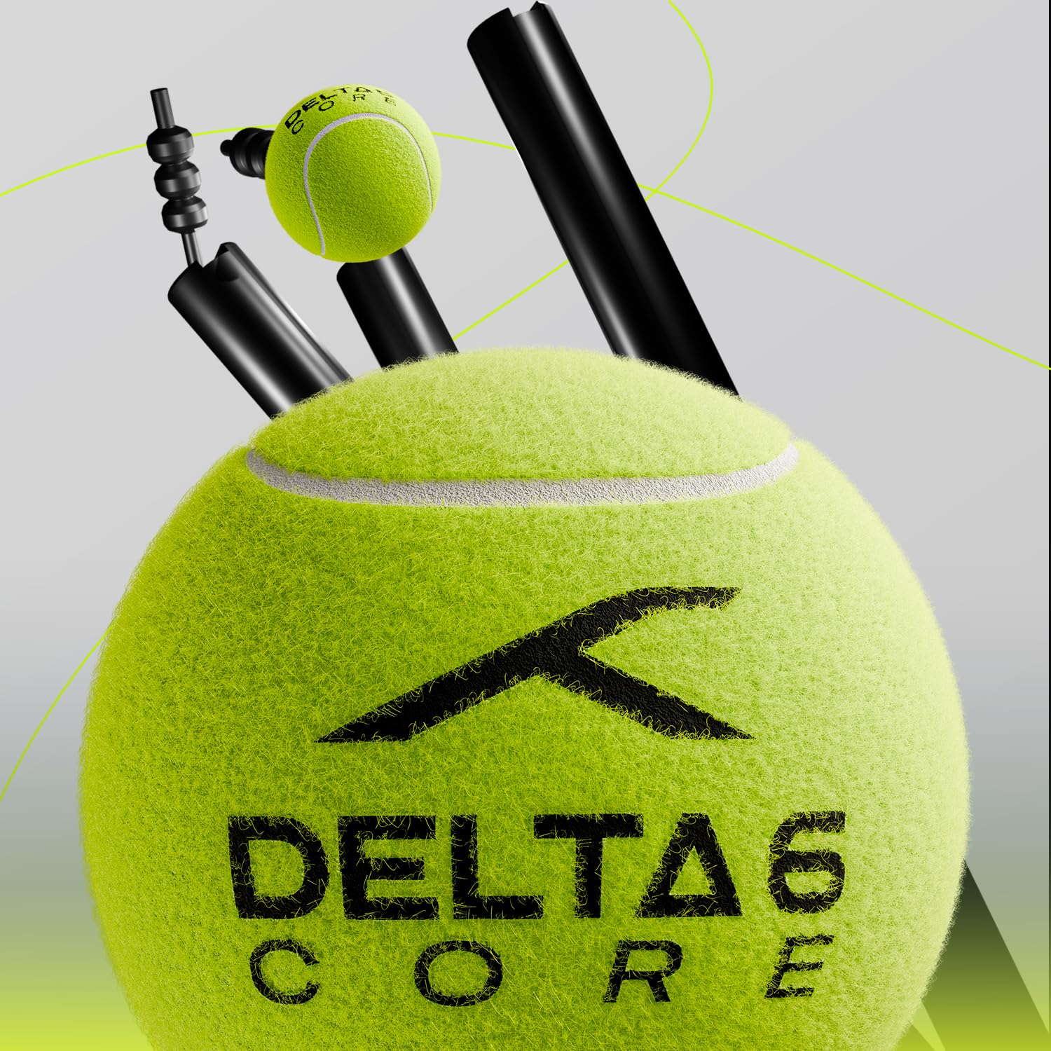 Hundred Delta 6 Core Cricket Tennis Balls – Pack of 6 Neon Yellow Durable Balls for Training, Matches, Gully Cricket & Turf Play - Best Price online Prokicksports.com