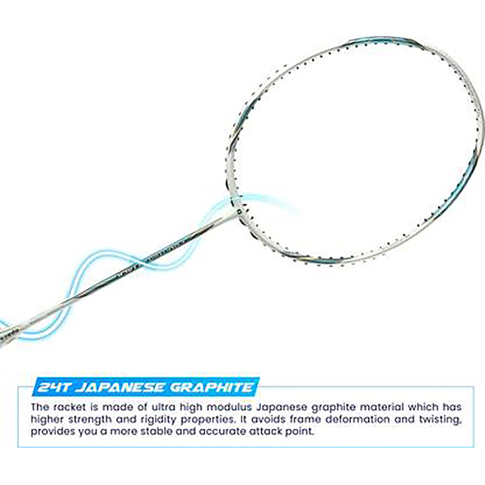 Apacs Counter Attack Badminton Unstrung Racket – Ultra Lightweight 7U (G2), Glossy White Finish, High Speed Frame for Fast Swings & Quick Reaction Play - Best Price online Prokicksports.com