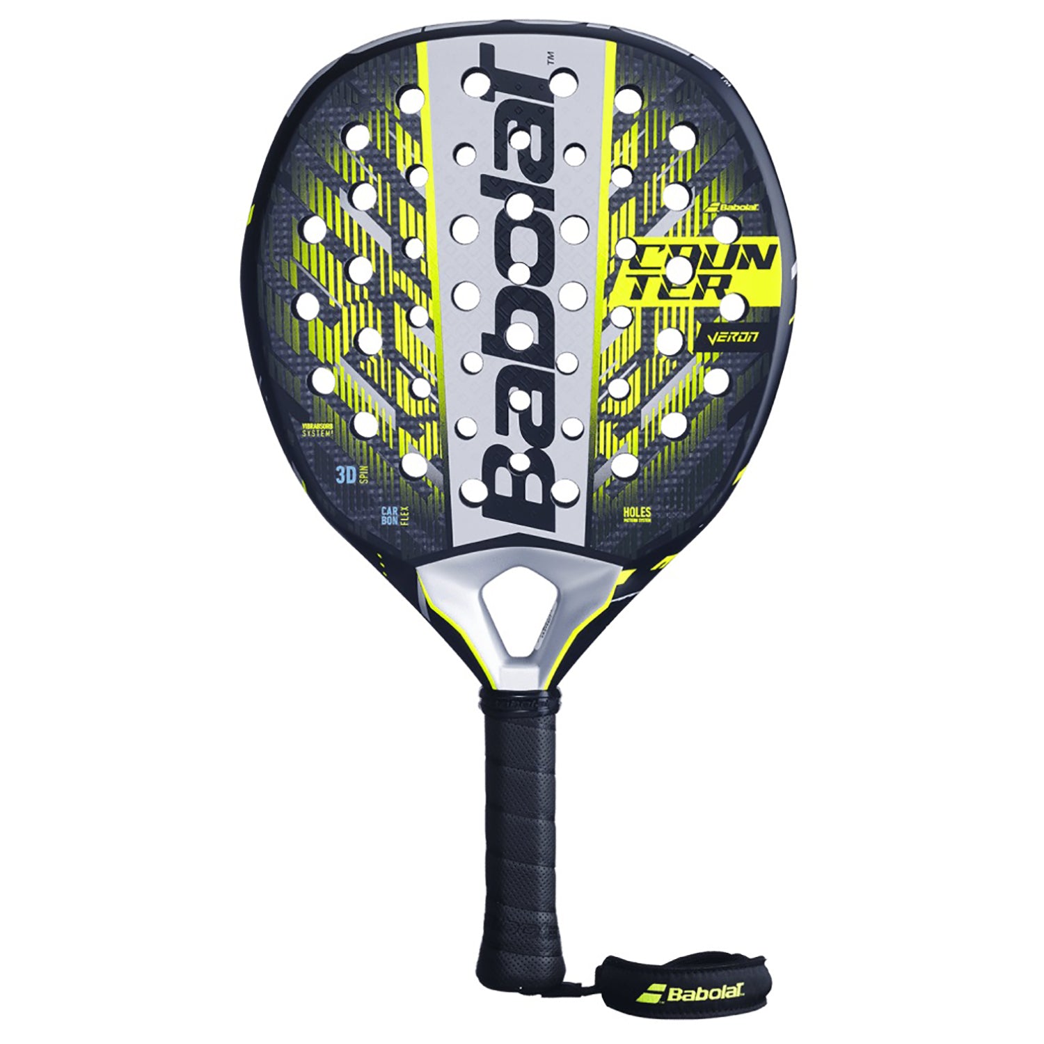 Babolat Counter Veron 2.5 Padel Racquet – 365g | Carbon Flex Frame | Control-Oriented Paddle for Defensive and Counter-Attack Players | Comfortable & Durable Design - Best Price online Prokicksports.com