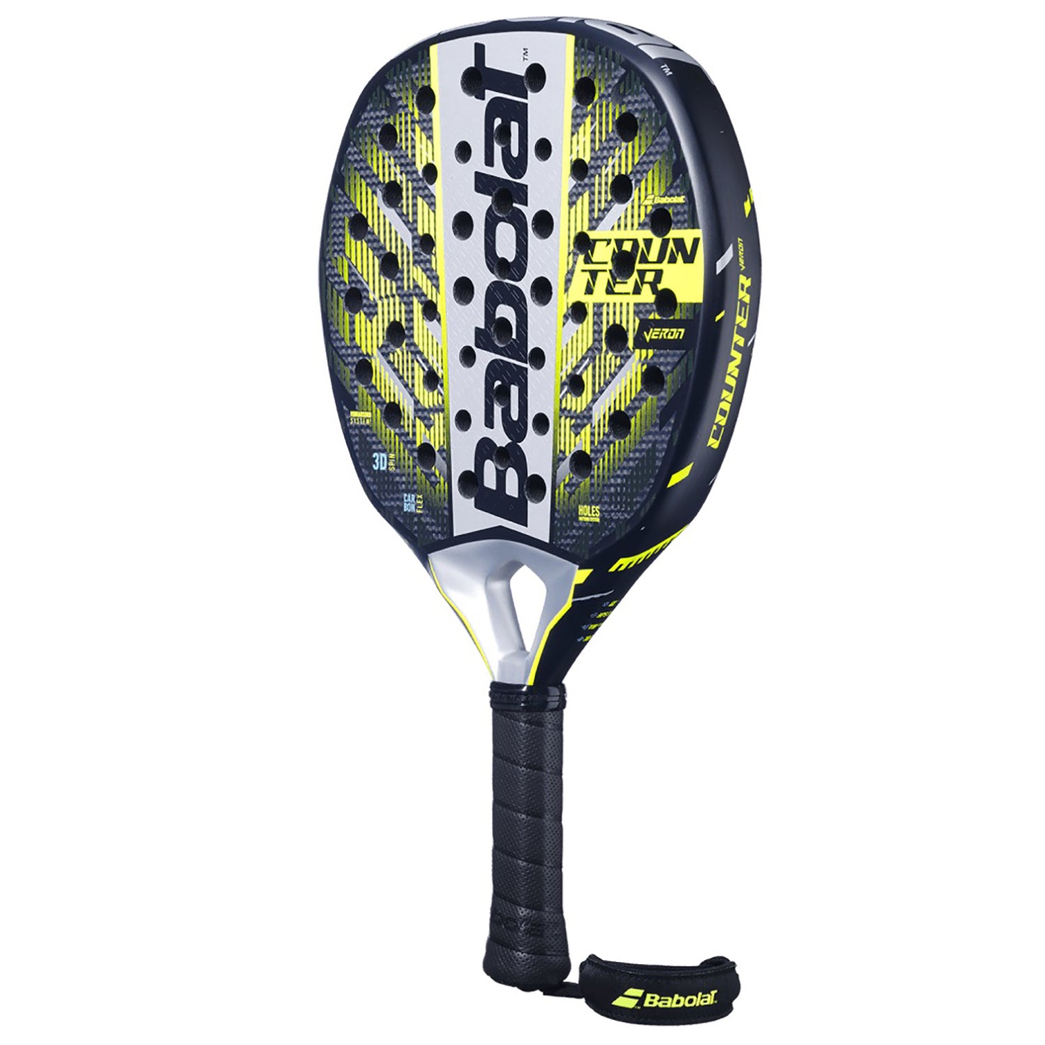 Babolat Counter Veron 2.5 Padel Racquet – 365g | Carbon Flex Frame | Control-Oriented Paddle for Defensive and Counter-Attack Players | Comfortable & Durable Design - Best Price online Prokicksports.com