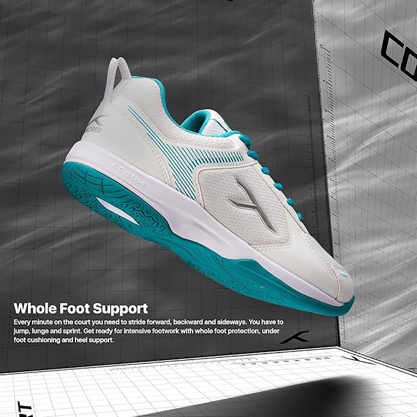 Hundred Court Star Badminton Shoes | Non-Marking Gum Rubber Sole | Lightweight Breathable Mesh | For Men & Women | Ideal for Squash, Table Tennis & Indoor Sports - Best Price online Prokicksports.com