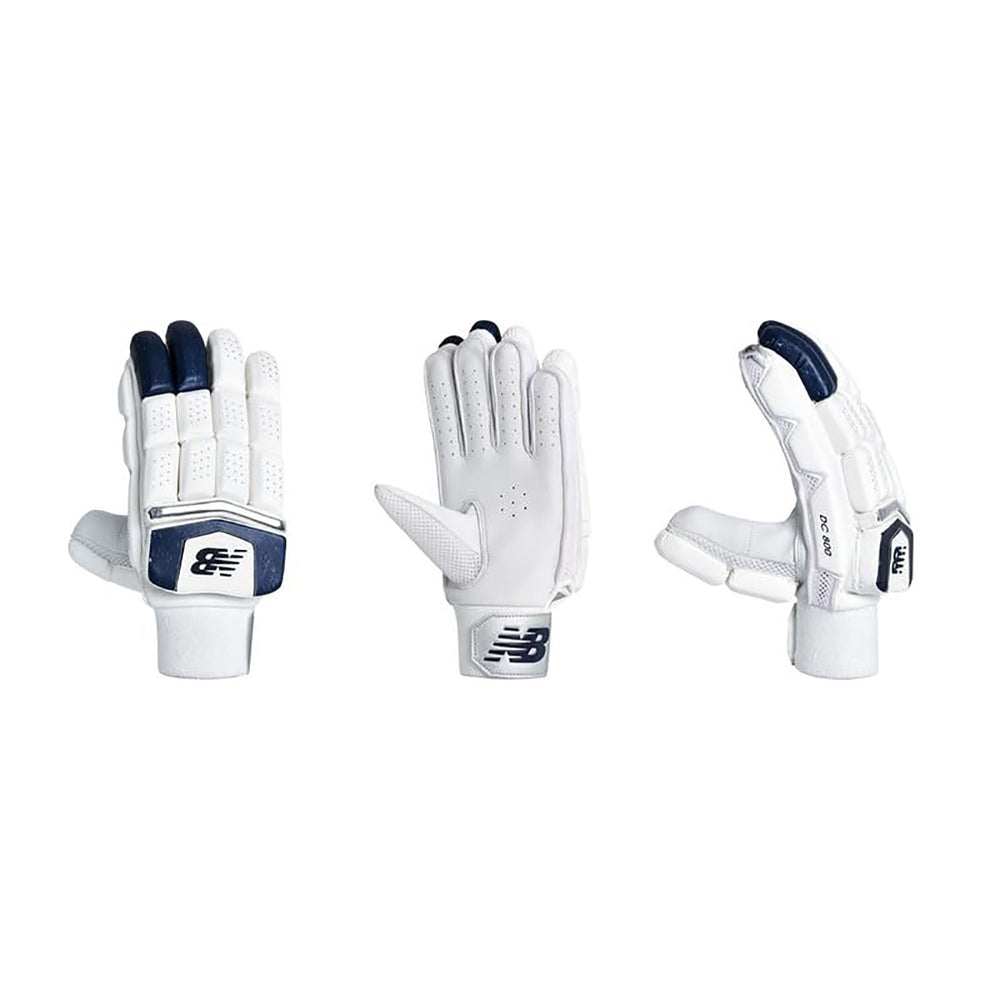 New Balance DC 8i Right-Hand Batting Gloves – White/Black Lightweight Cricket Gloves for Grip, Comfort & Hand Protection - Best Price online Prokicksports.com