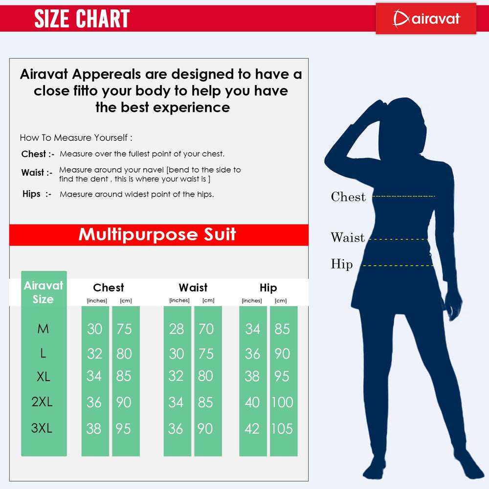 Airavat Dive 5004 Women's Full Body Swimsuit – Modest Long Sleeve Swimwear for Training, Pool, Beach, Water Aerobics & Sports Use - Best Price online Prokicksports.com