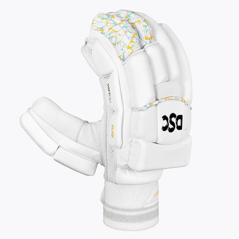 DSC Flite Right-Hand Men’s Cricket Batting Gloves – Premium Protection & Comfort(White) - Best Price online Prokicksports.com