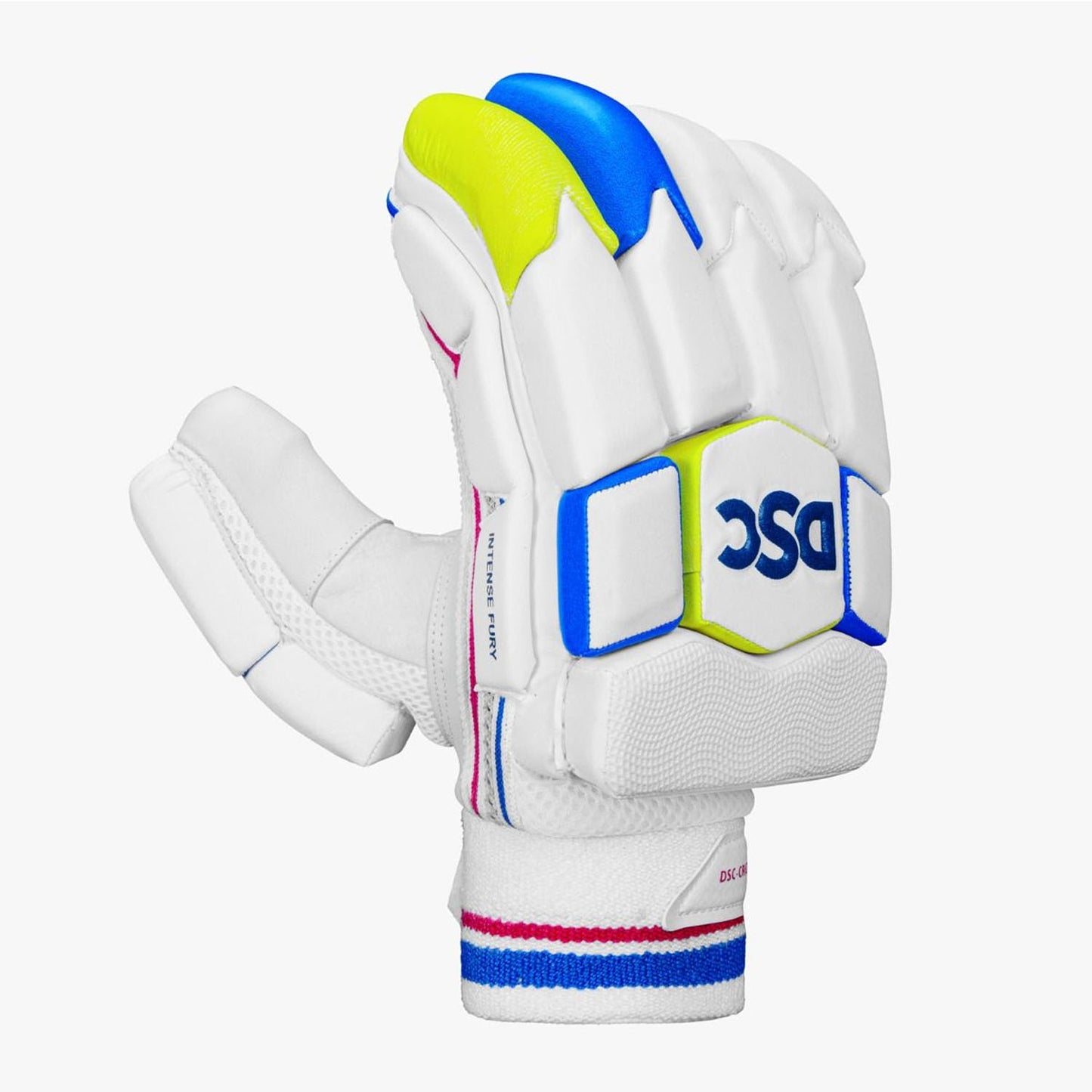 DSC Intense Fury RH Batting Gloves , White/Black/Lime - Best Price online Prokicksports.com