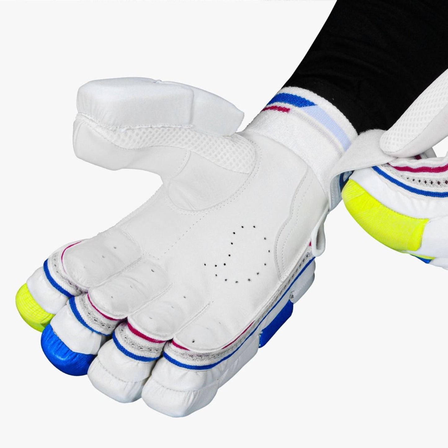 DSC Intense Fury RH Batting Gloves , White/Black/Lime - Best Price online Prokicksports.com