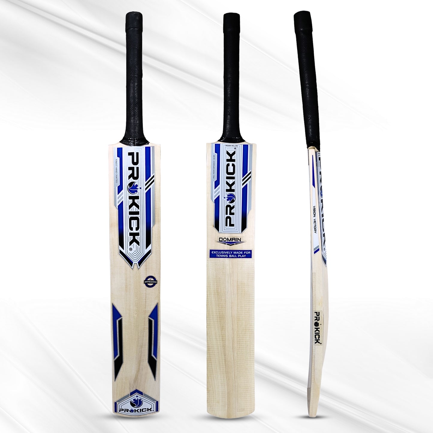 Prokick Domain Indian Willow Cricket Tennis Ball Bat - Best Price online Prokicksports.com