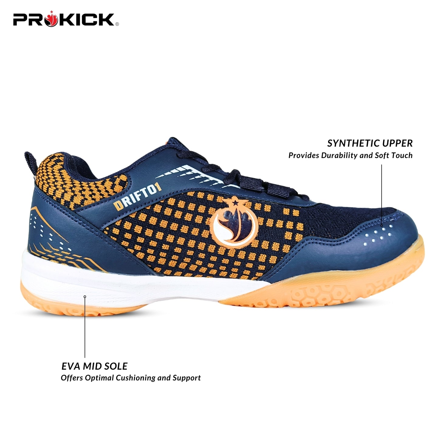 Prokick Drift 01 Badminton Shoes | EVA & Rubber Sole with Breathable Mesh Upper - Best Price online Prokicksports.com