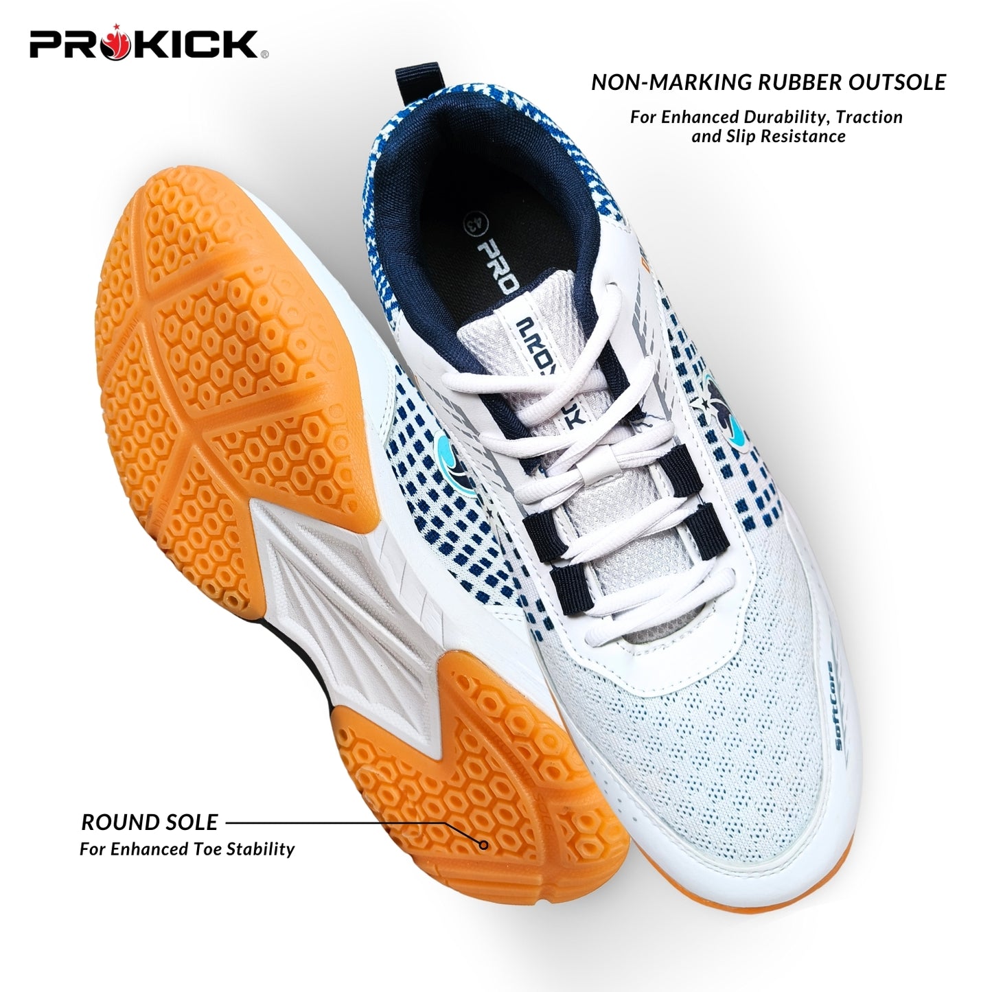 Prokick Drift 01 Badminton Shoes | EVA & Rubber Sole with Breathable Mesh Upper - Best Price online Prokicksports.com