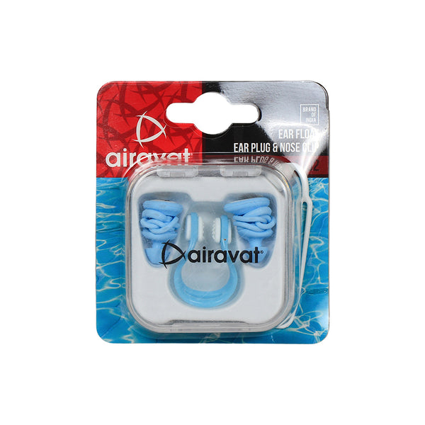 Airavat Ear Plug & Nose Clip Set (EAR FLOW-1402) – Soft Silicone, Waterproof & Reusable for Swimming, Diving & Water Sports