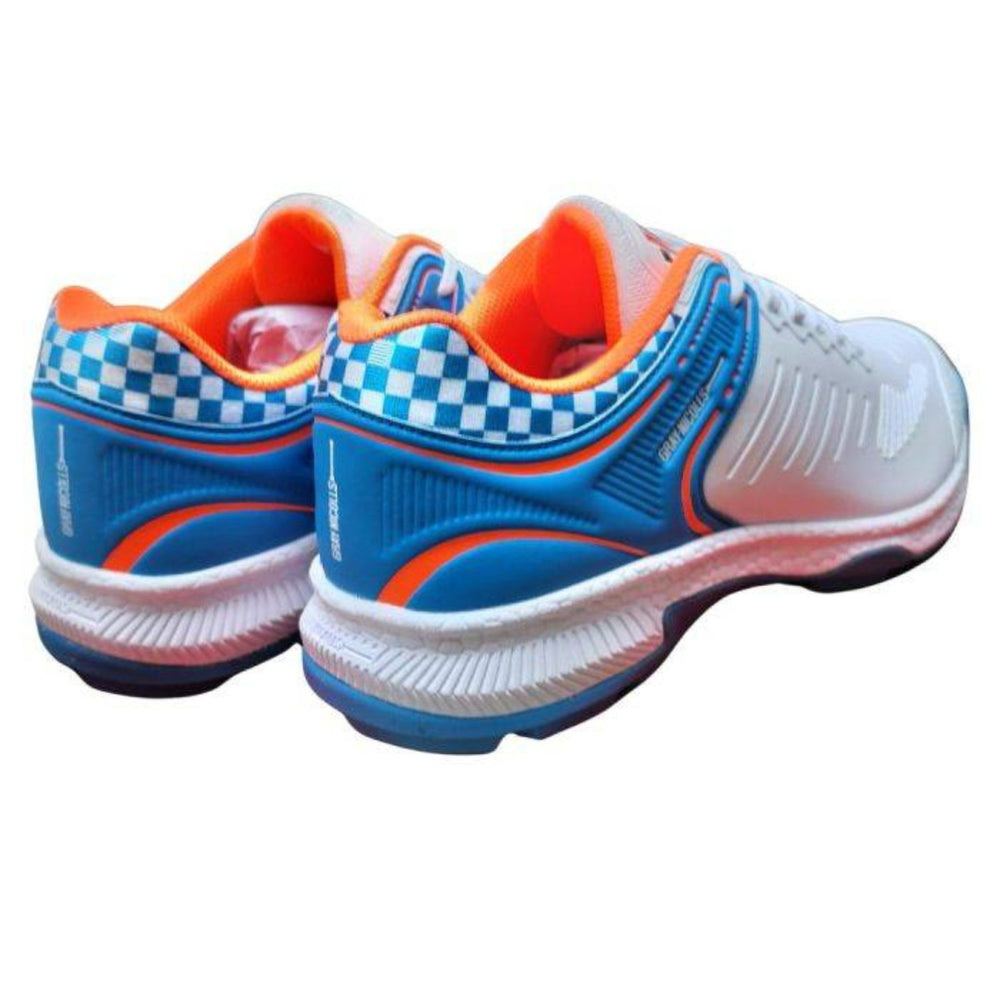 Gray Nicolls GN VOLT XW Pro Cricket Shoes (Blue/Orange) | Rubber Studs | Lightweight Design | Cushioned Midsole - Best Price online Prokicksports.com