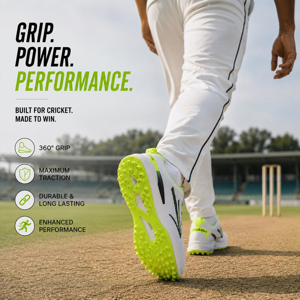 PRO ASE NetMaster Cricket Shoes | Rubber Studs, Water-Resistant PU Upper & EVA Midsole - Best Price online Prokicksports.com