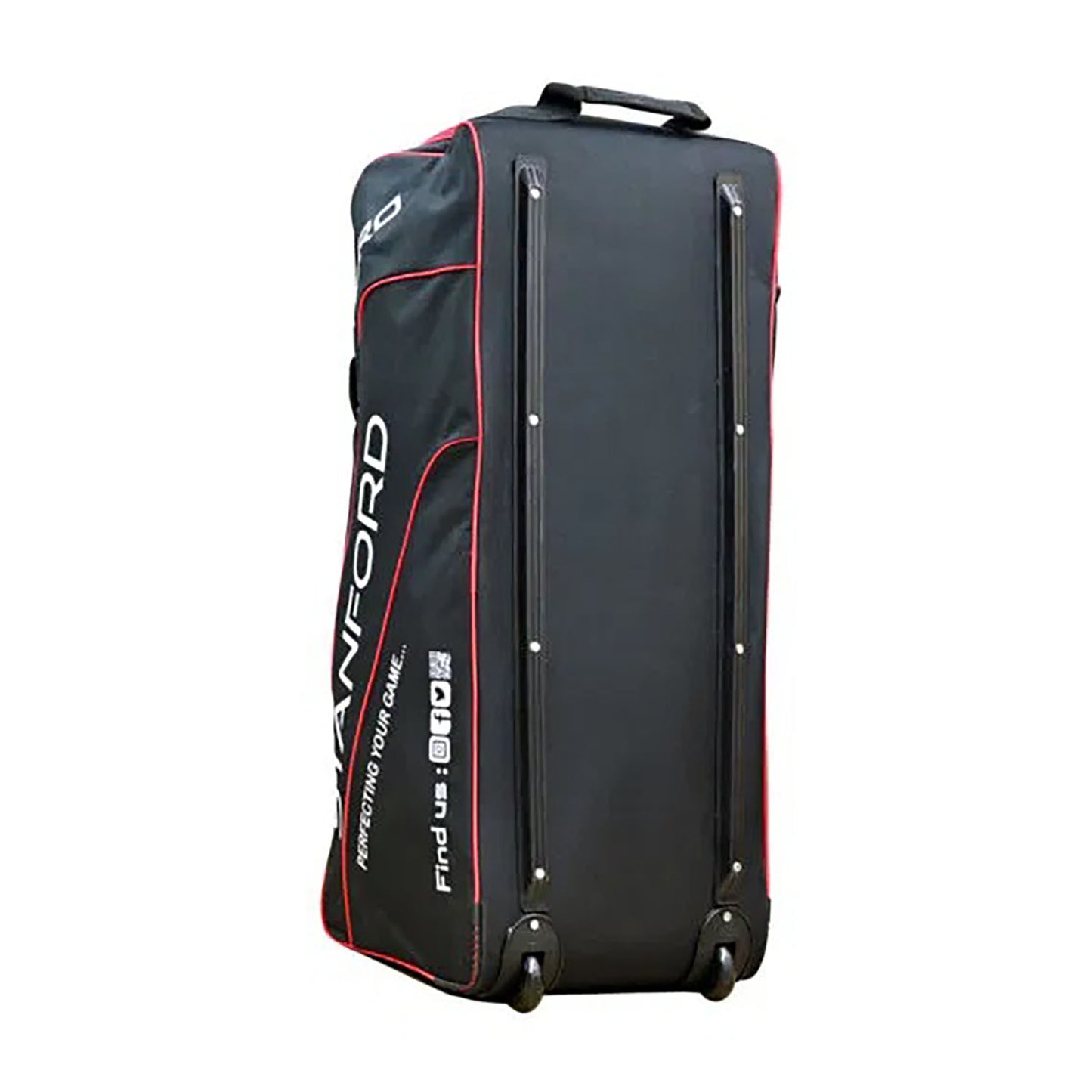 SF Hero Cricket Wheelie Kit Bag – Large Rolling Cricket Bag with Bat Compartment & Heavy Duty Wheels, Black - Best Price online Prokicksports.com