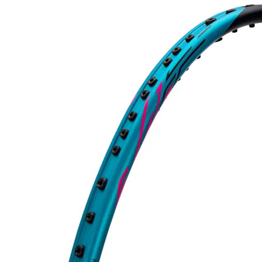 Li-Ning Halbertec 8000 Professional Badminton Racquet – 4UG5, Unstrung, Lightweight & High-Speed Attack (Black/Blue/Pink) for Advanced Players - Best Price online Prokicksports.com