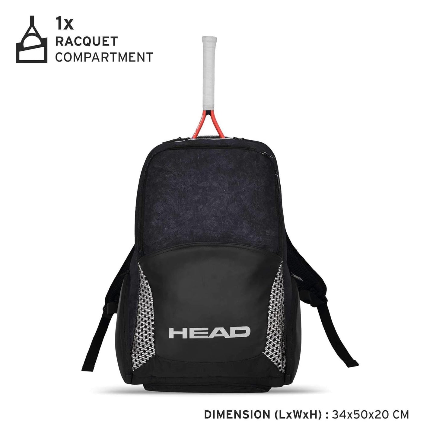 HEAD Djokovic Tennis Backpack, Anthacite/Black - Best Price online Prokicksports.com