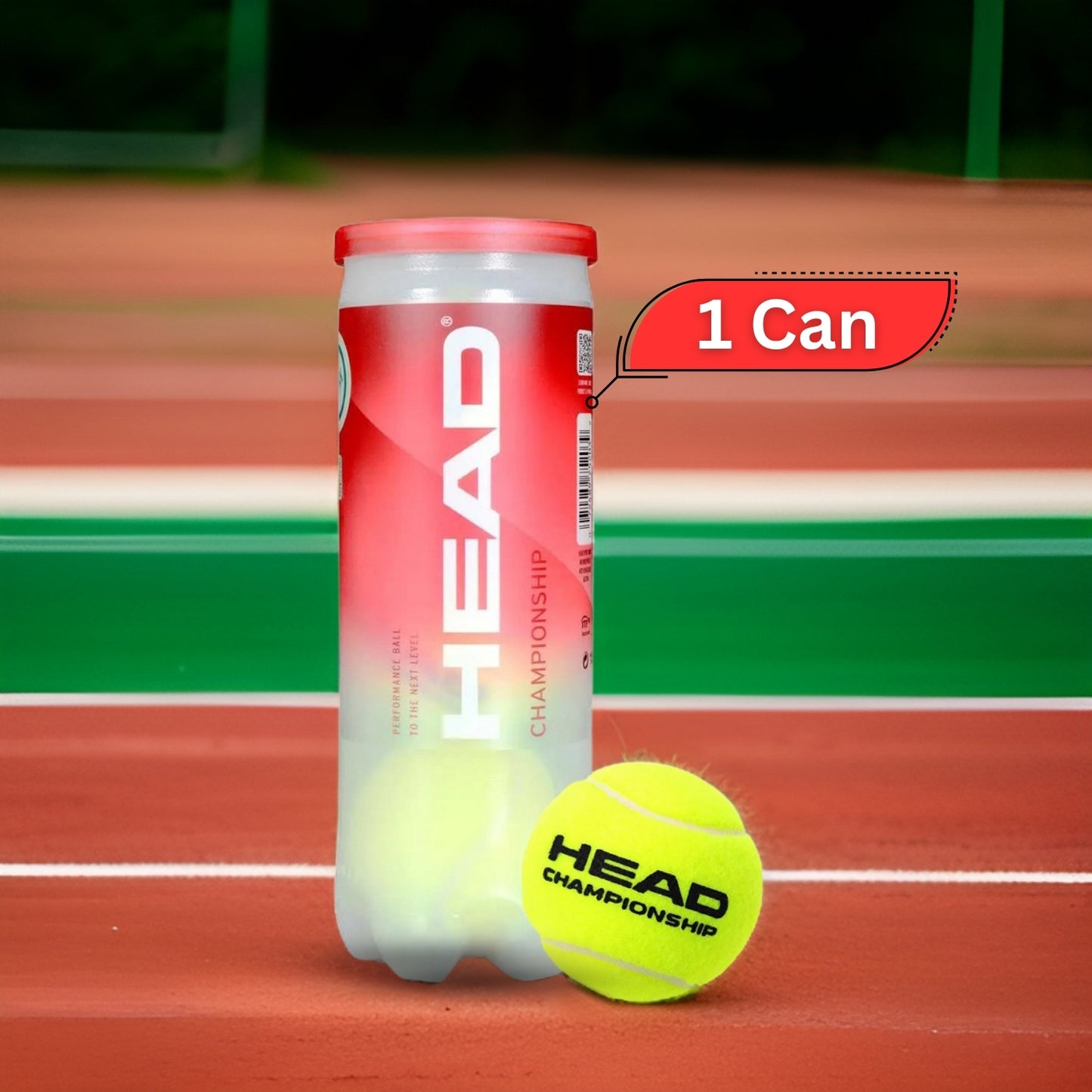 Head Championship Tennis Balls Can (1 Can) - Best Price online Prokicksports.com