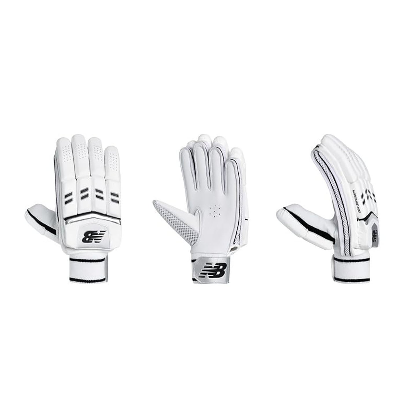 New Balance Heritage 6i RH Batting Gloves – White/Black Cricket Gloves for Grip, Comfort, Breathability & Hand Protection - Best Price online Prokicksports.com